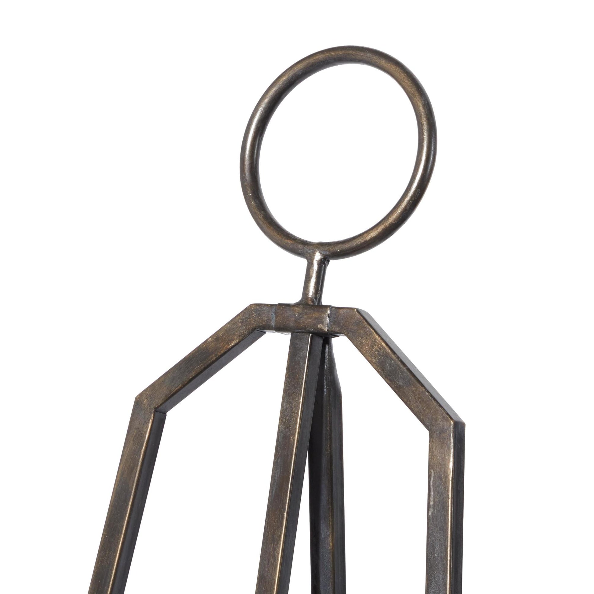 Black Metal Large Adjustable Display Easel with Chain Support and Wood Tray