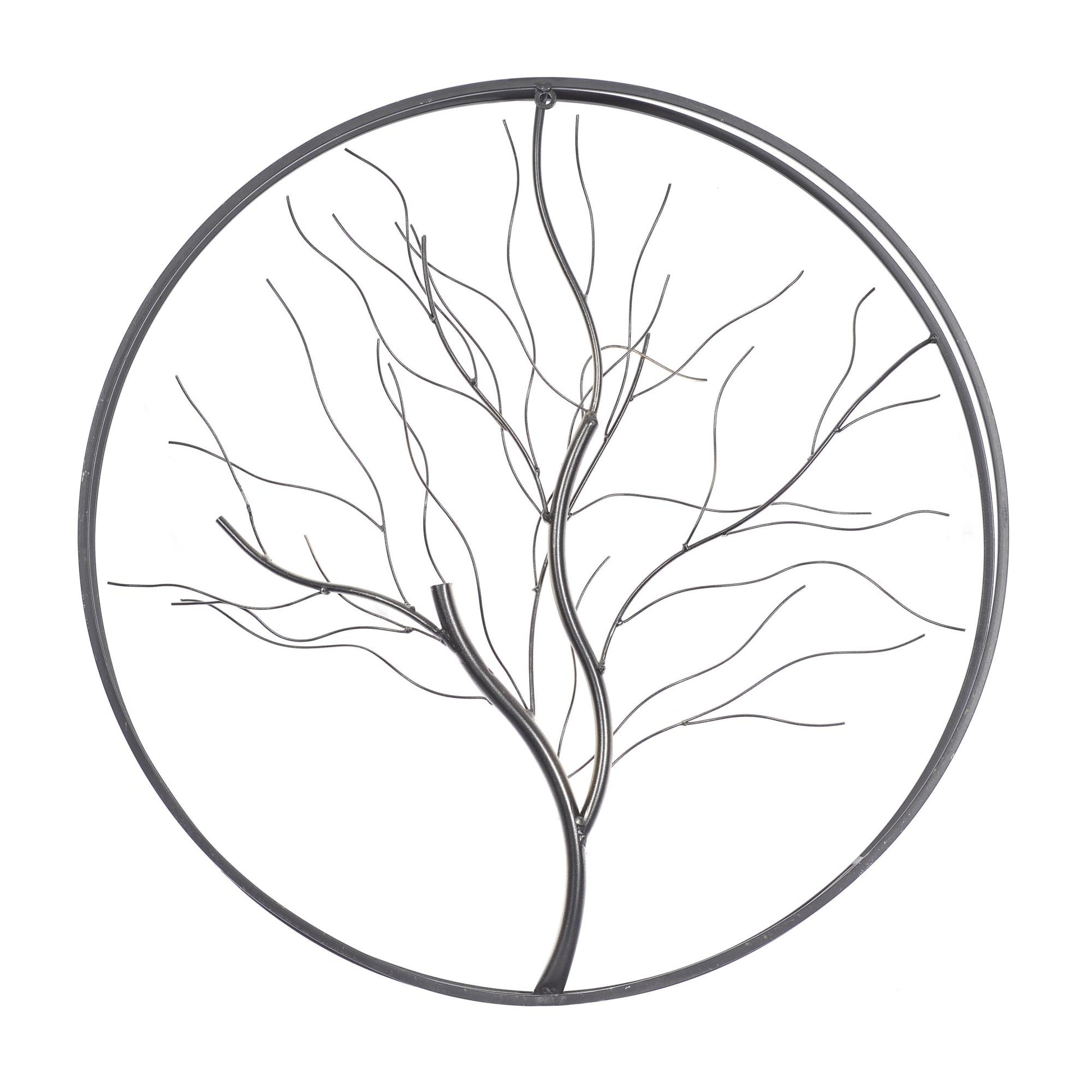 Tree Gold Metal Branch Home Wall Decor with Black Frame