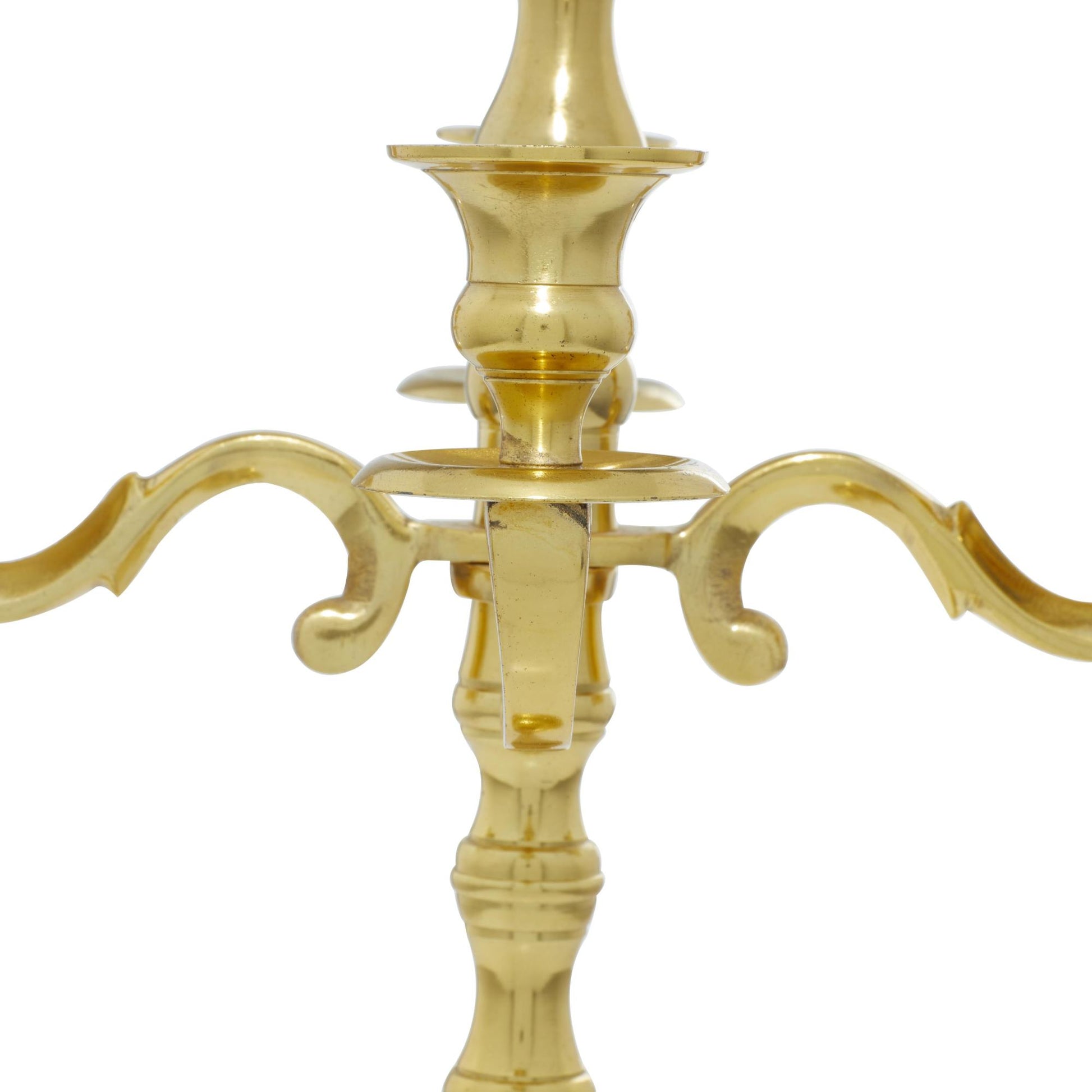Scroll Gold Aluminum Metal Decorative Candelabra