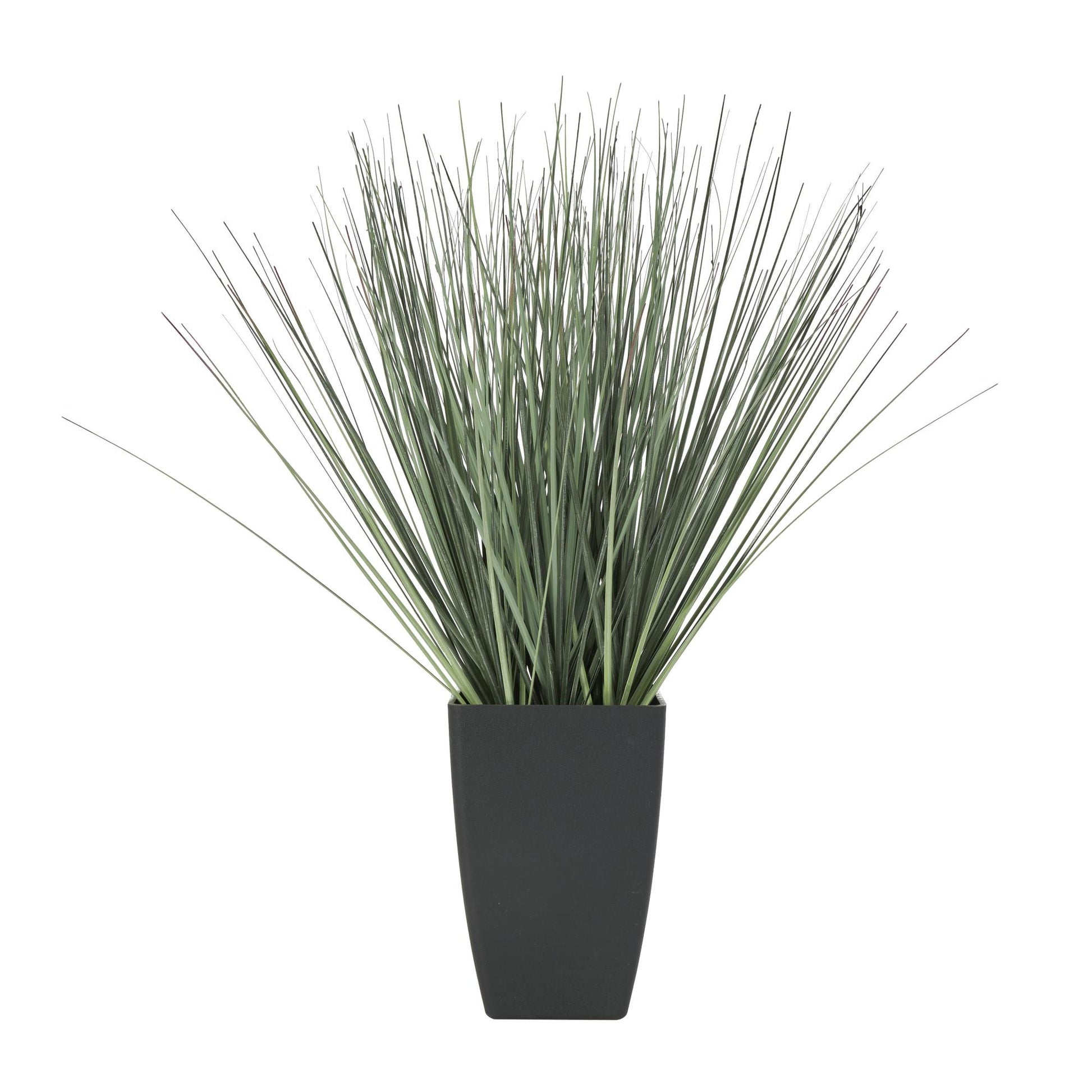Onion Grass Green Faux Foliage Indoor Outdoor Artificial Plant with Black Plastic Pot