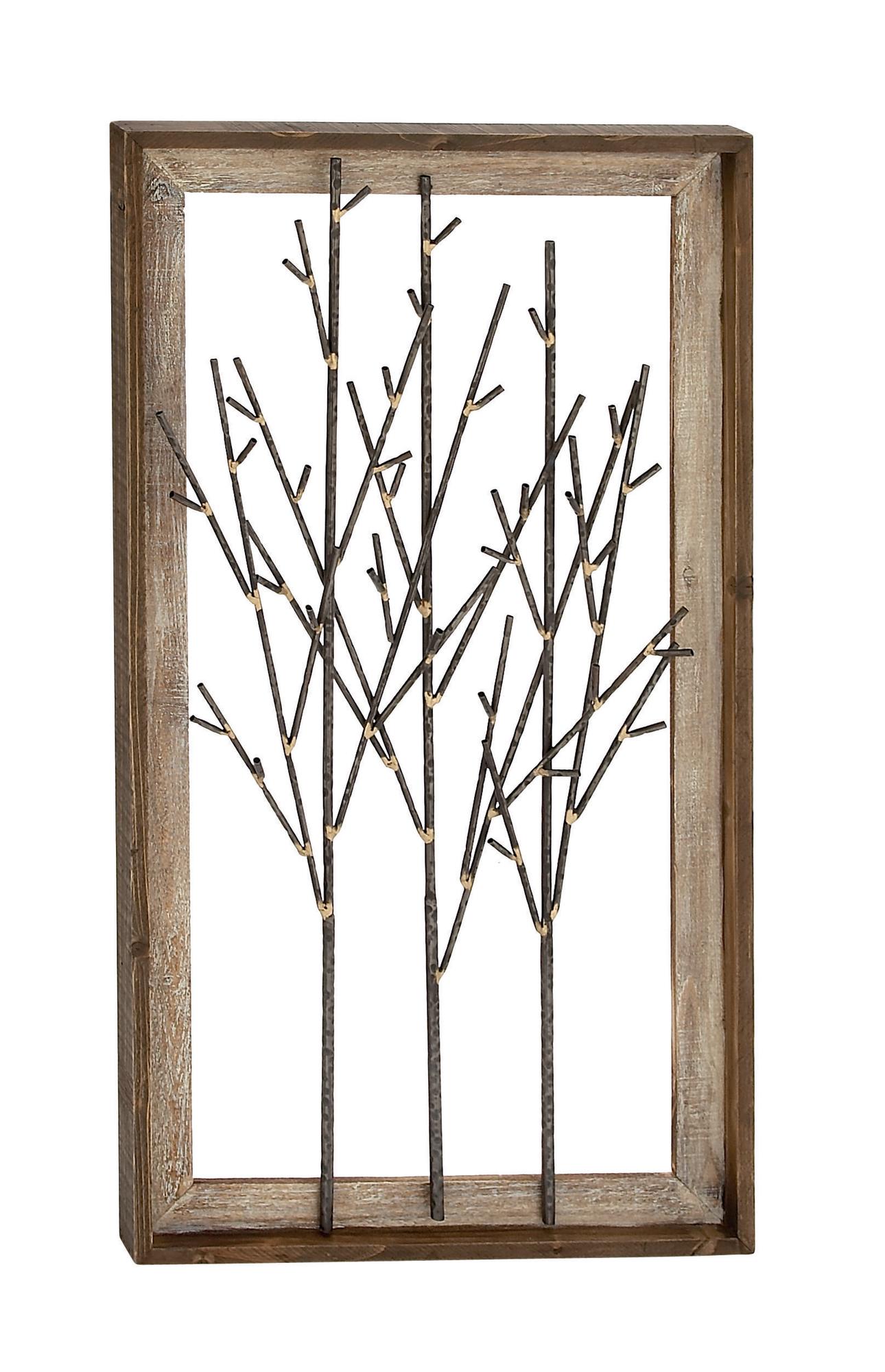Tree Brown Metal Home Wall Decor