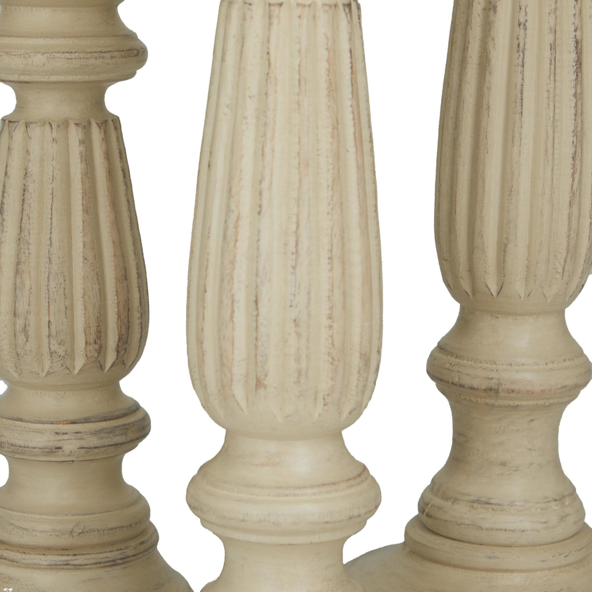 Set of 3 Mango Wood Decorative Candle Holder