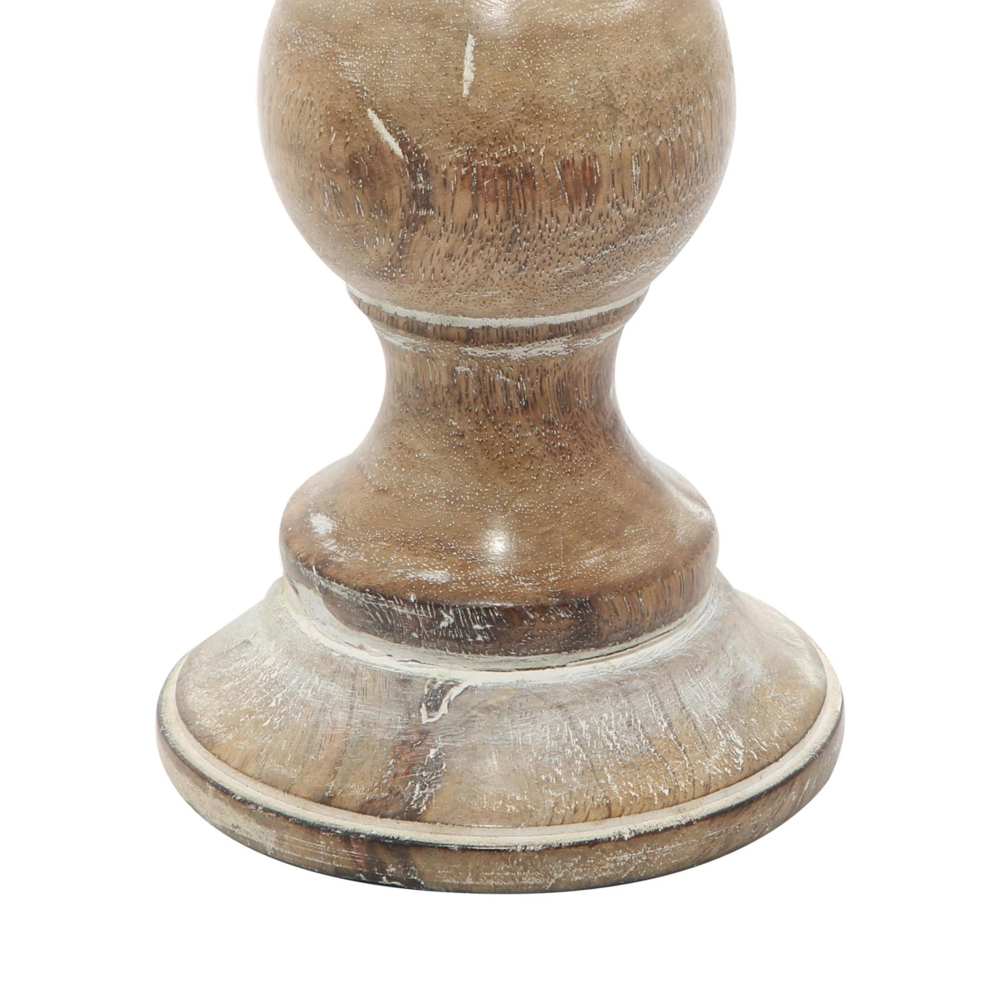 Set of 3 Wood Decorative Candle Holder