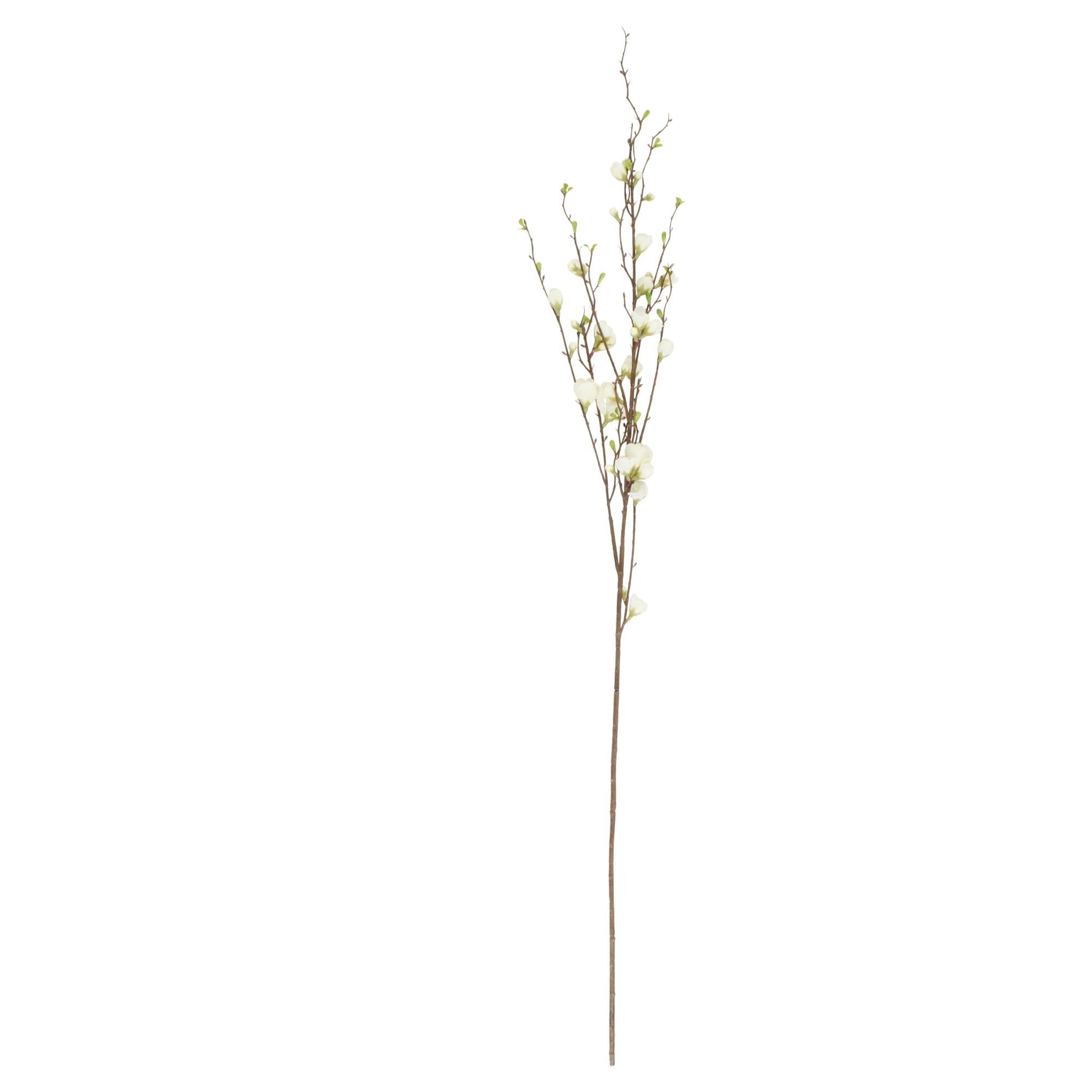 Set of 8 Peach Blossom White Faux Foliage Tall Indoor Outdoor Artificial Flower Stem