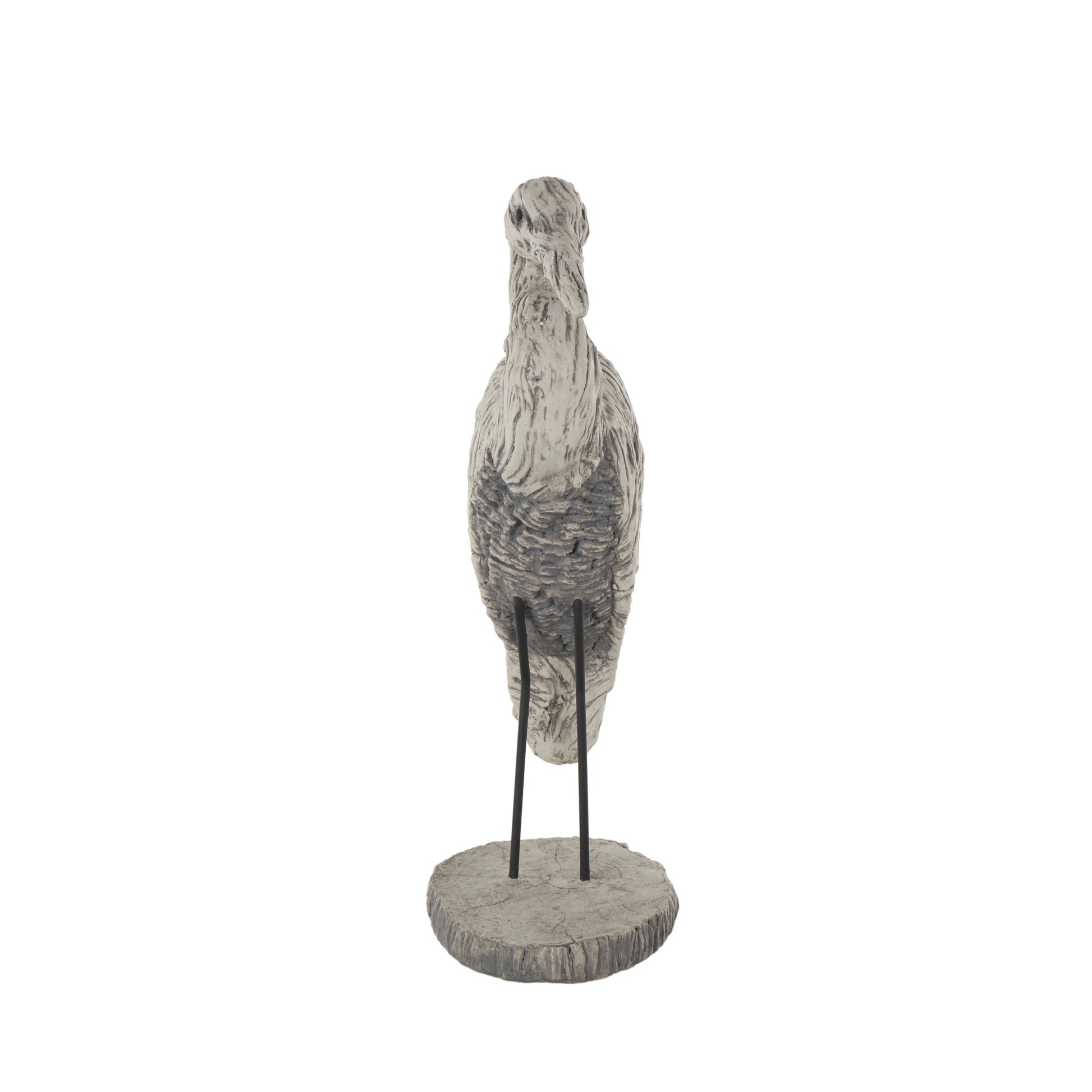 Bird Gray Polystone Textured Decorative Sculpture