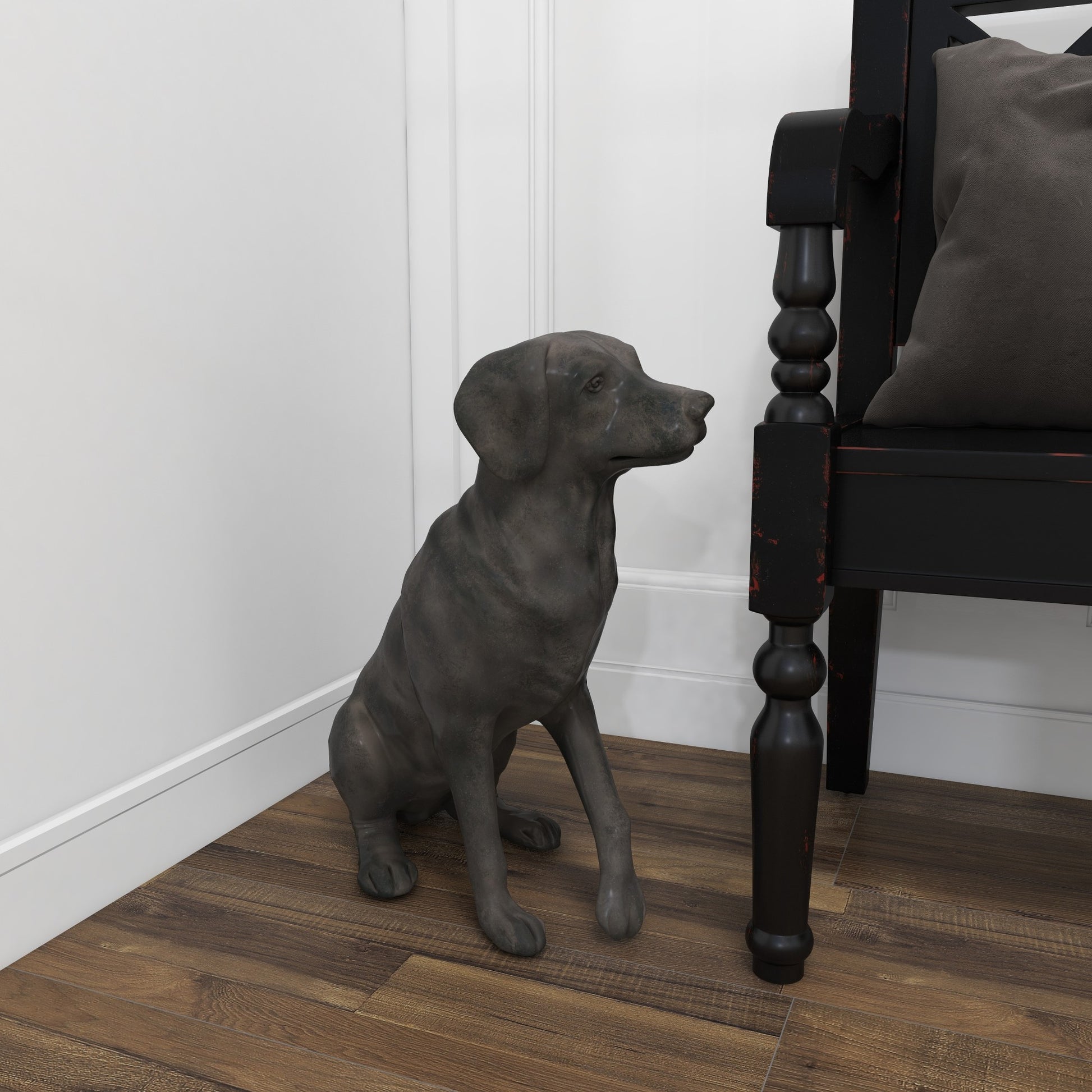 Dog Brown Polystone Decorative Sculpture