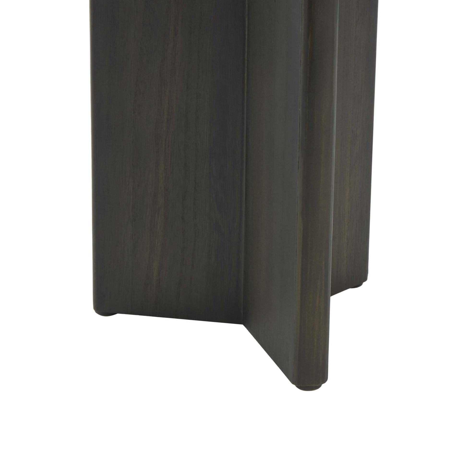 Set of 2 Wood Pedestal Side End Accent Table