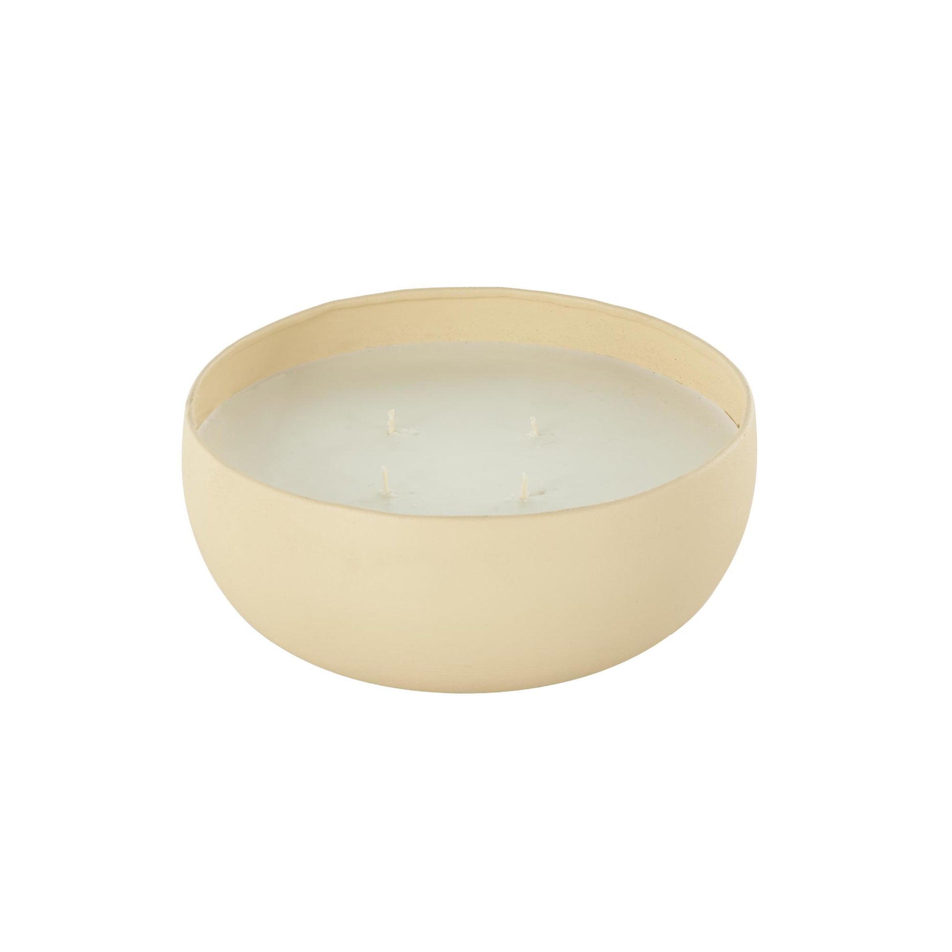 Metal Tangerine Splash Scented Textured 34oz 4 Wick Decorative Candle with White Wax