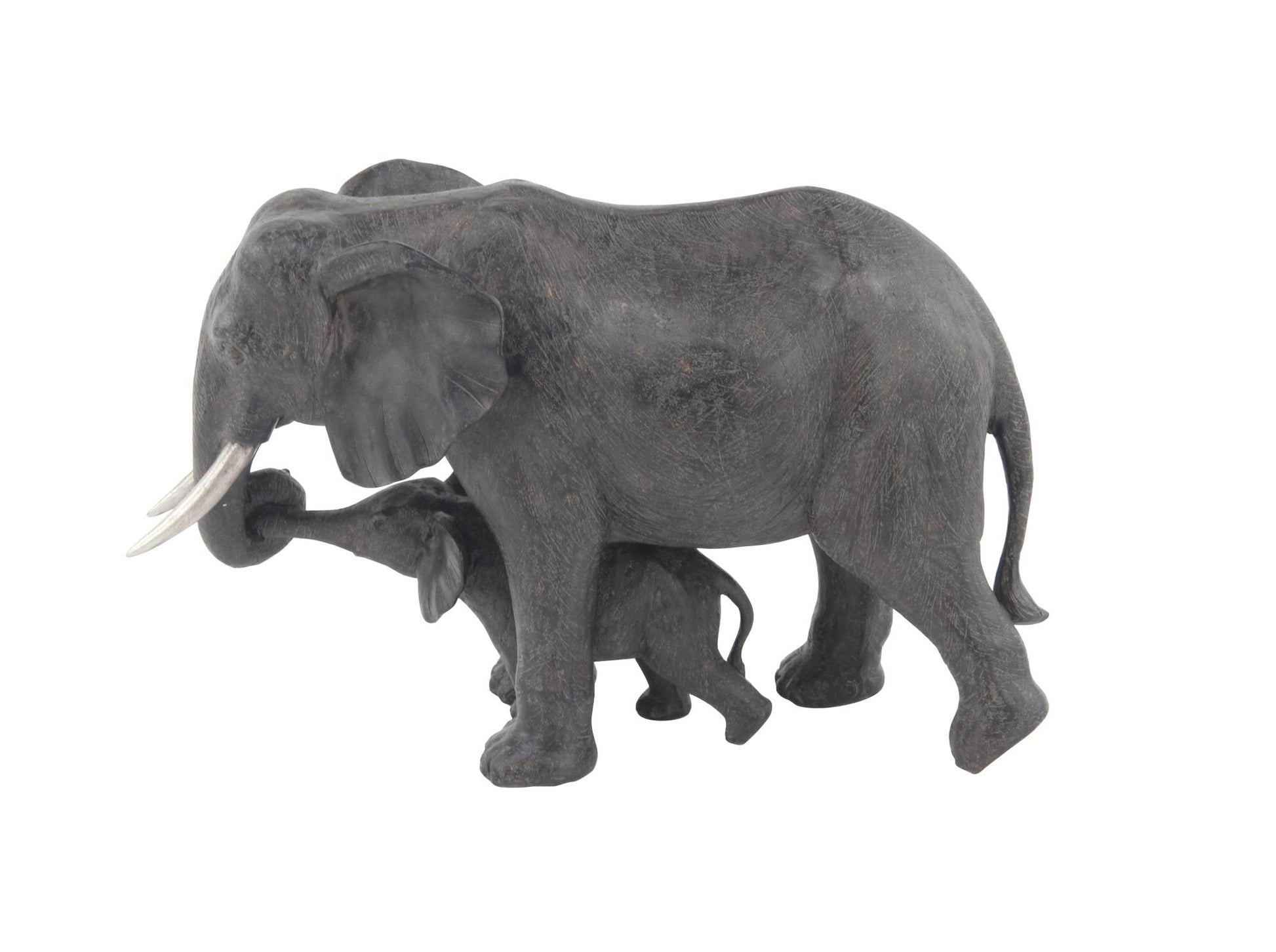 Elephant Gray Polystone Decorative Sculpture
