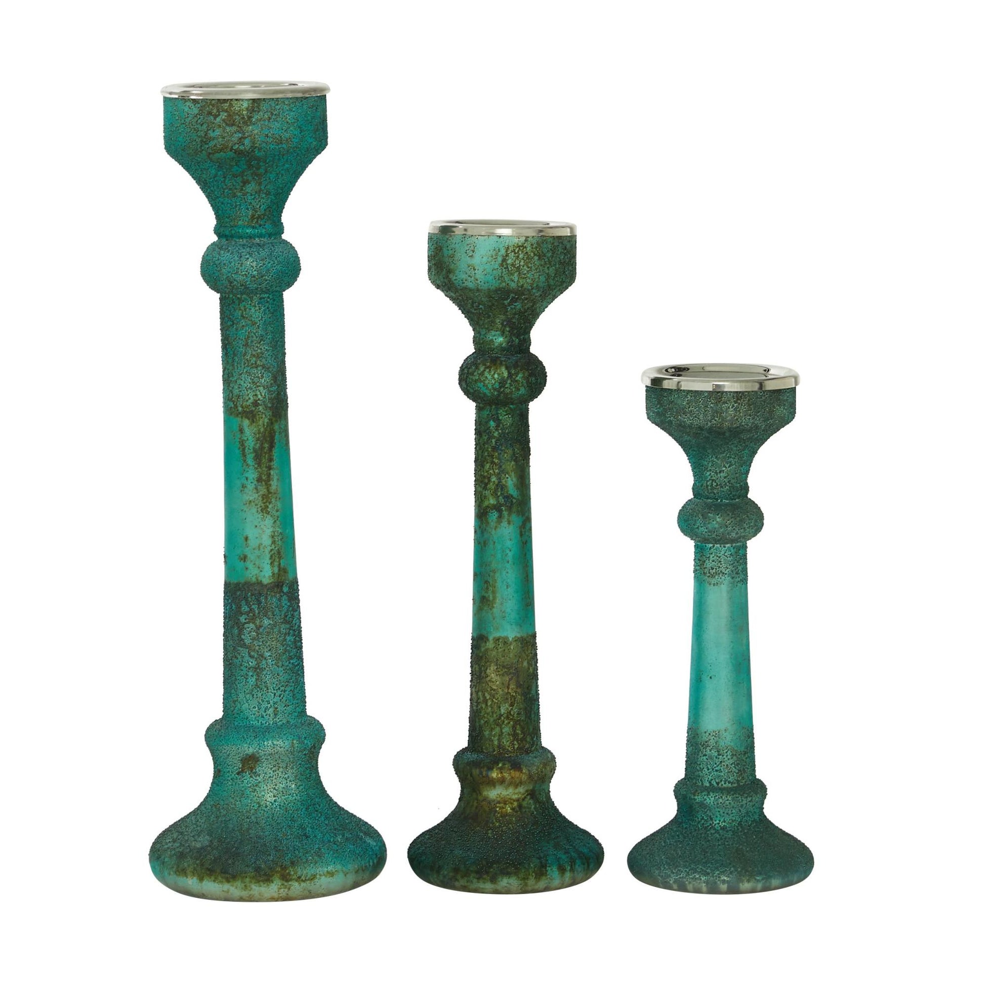 Set of 3 Glass Decorative Candle Holder