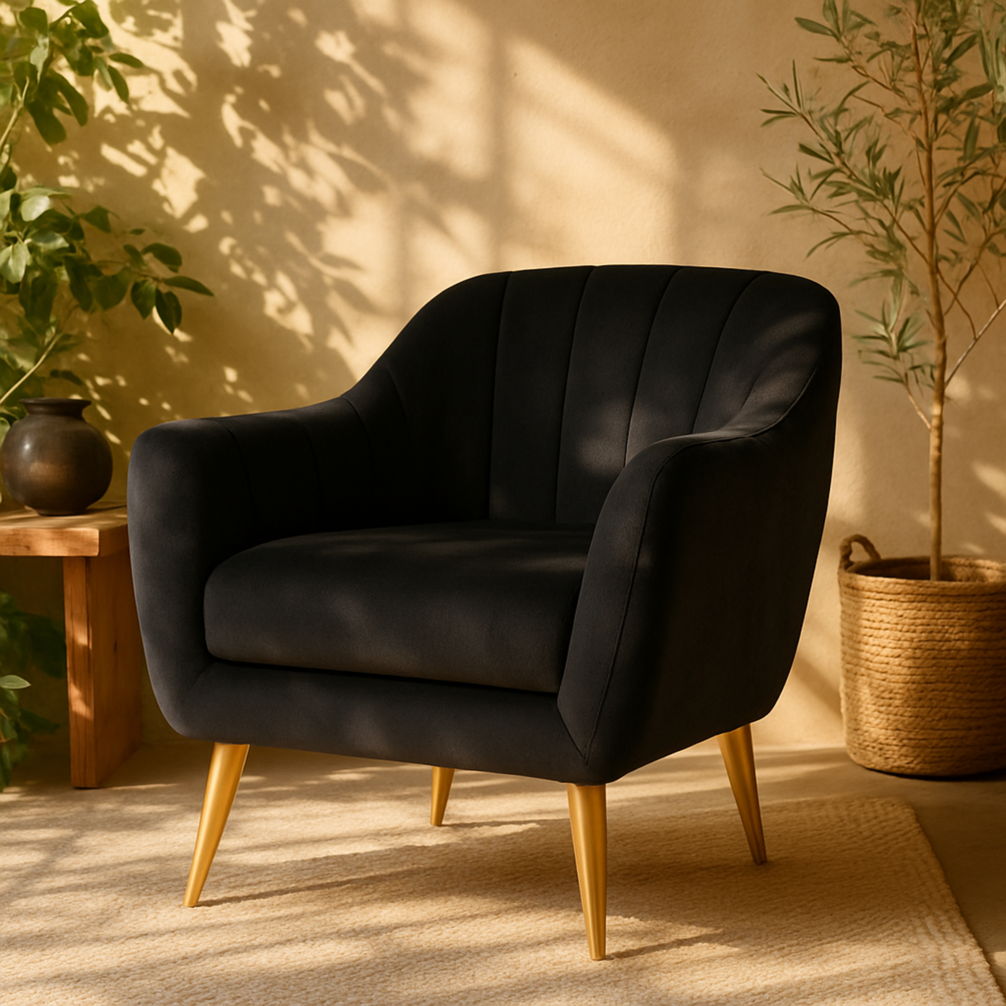 Polyester Living Room Accent Chair 30" x 28" x 32"