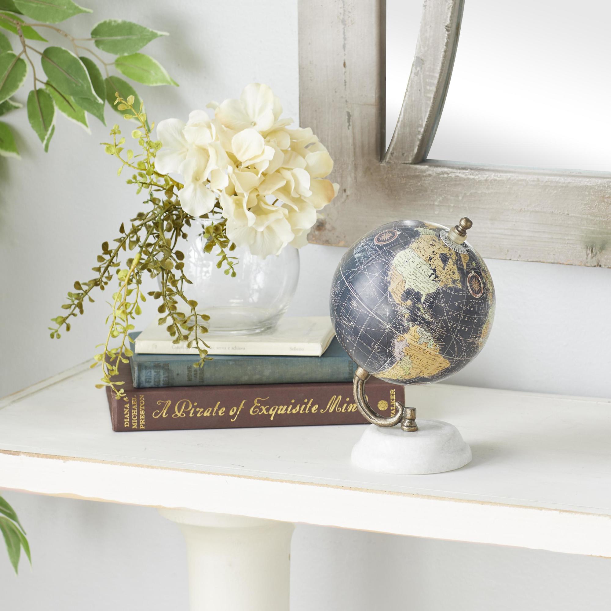 World Map Marble Educational/Geographic Earth Globe with Marble Base