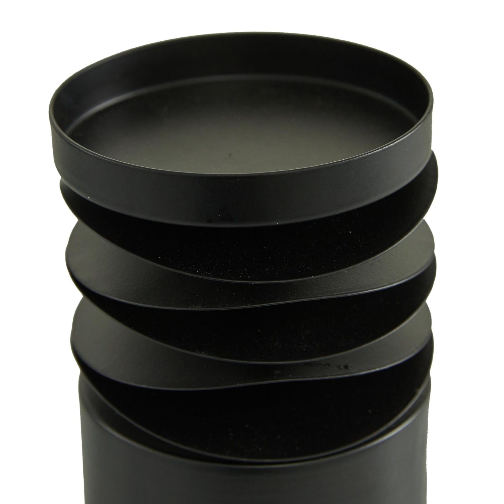 Set of 3 Black Metal Decorative Candle Holder