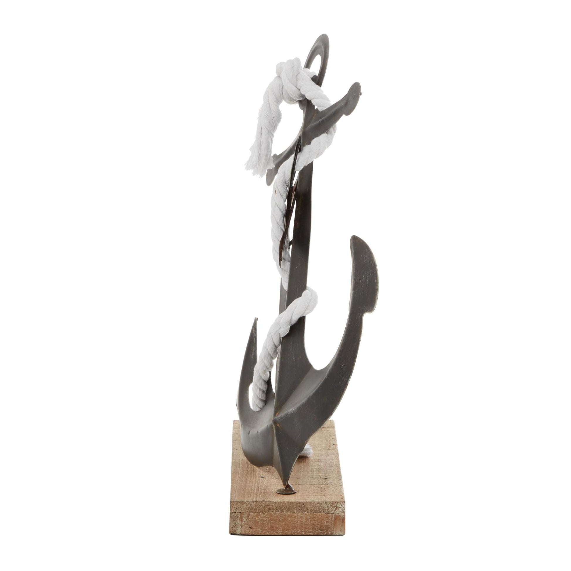 Anchor Black Metal Decorative Sculpture