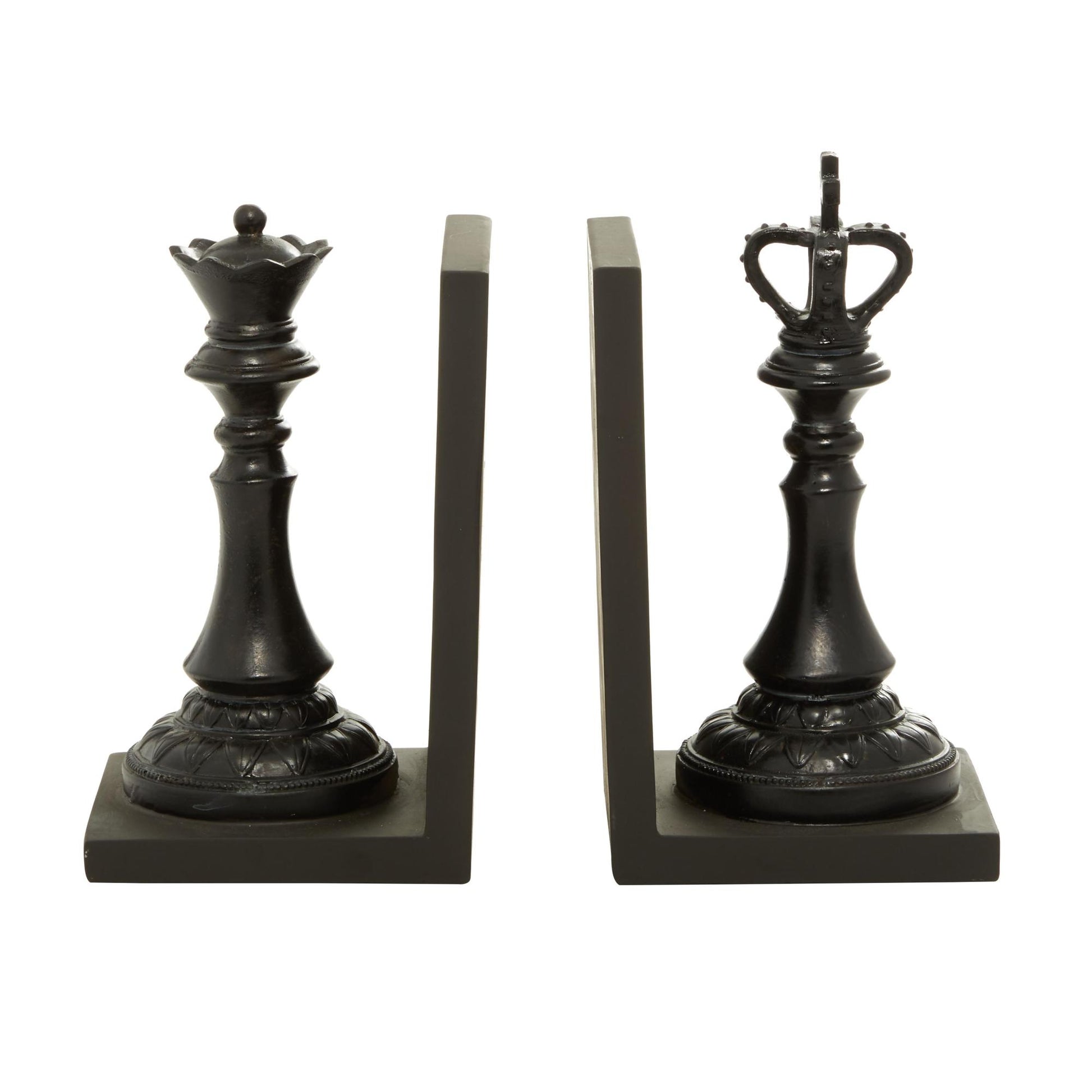 Set of 2 Chess Crystal Oversized Decorative Bookends with Cut Crystal Designs Set of 2 4"W, 10"H