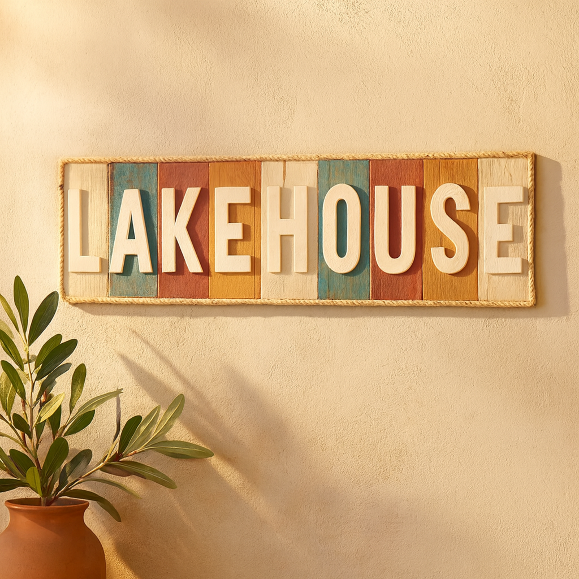 Sign White Wooden Lake House Home Wall Decor