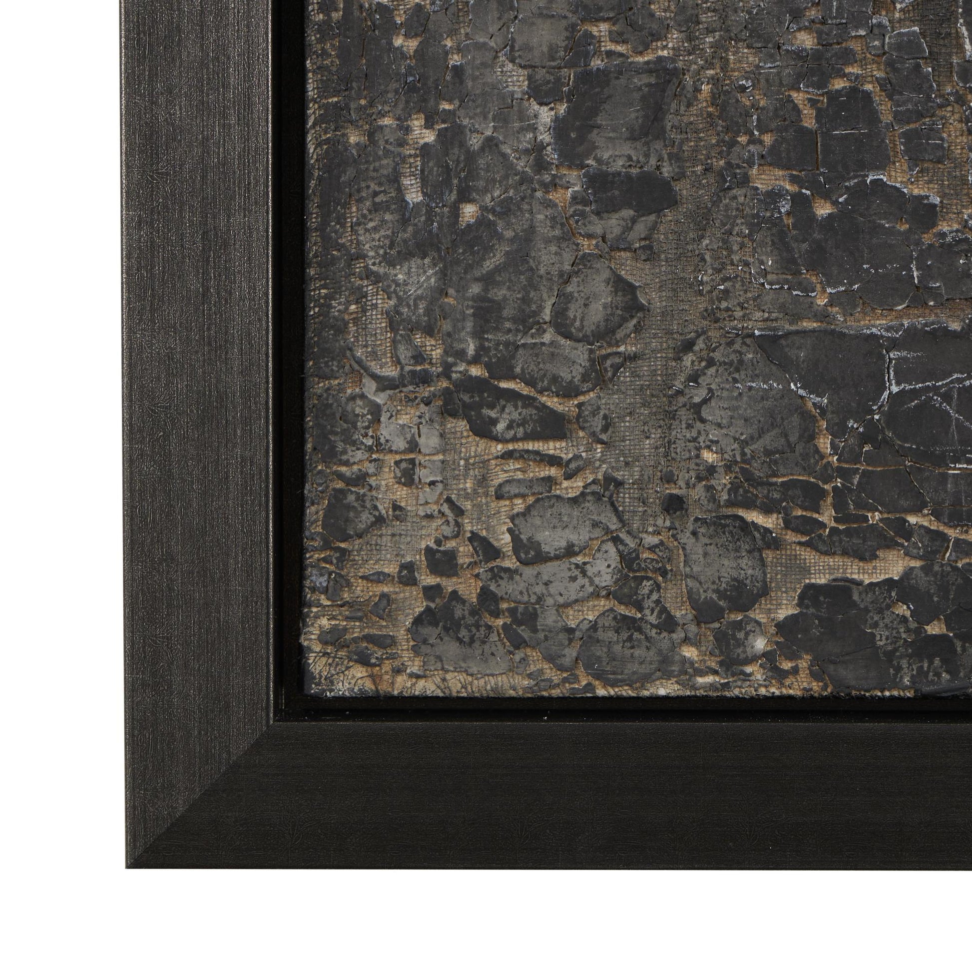 Horse Black Canvas Living Room Framed Wall Art with Textured Distressing