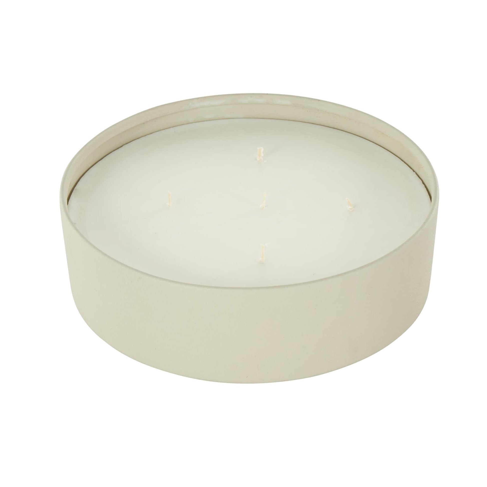 Metal Pink Blush & Poppy Scented Textured 59oz 5 Wick Decorative Candle with White Wax