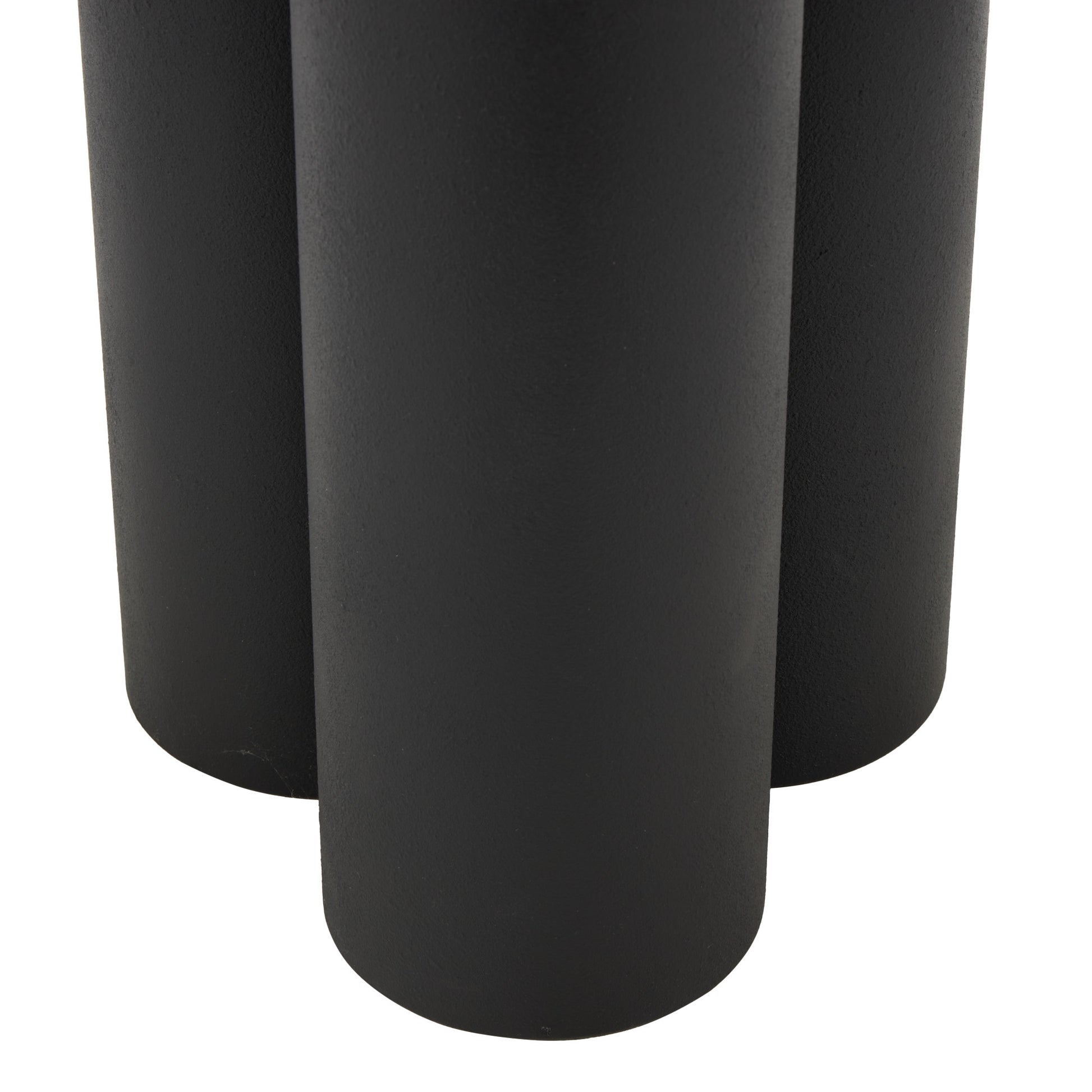 Black Metal Side End Accent Table with White Marble Tabletop