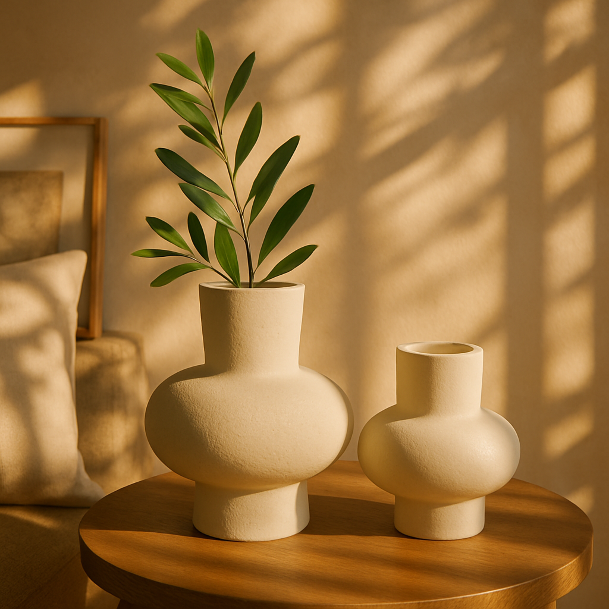 CosmoLiving by Cosmopolitan Set of 2 Ceramic Gourd Style Decorative Vase