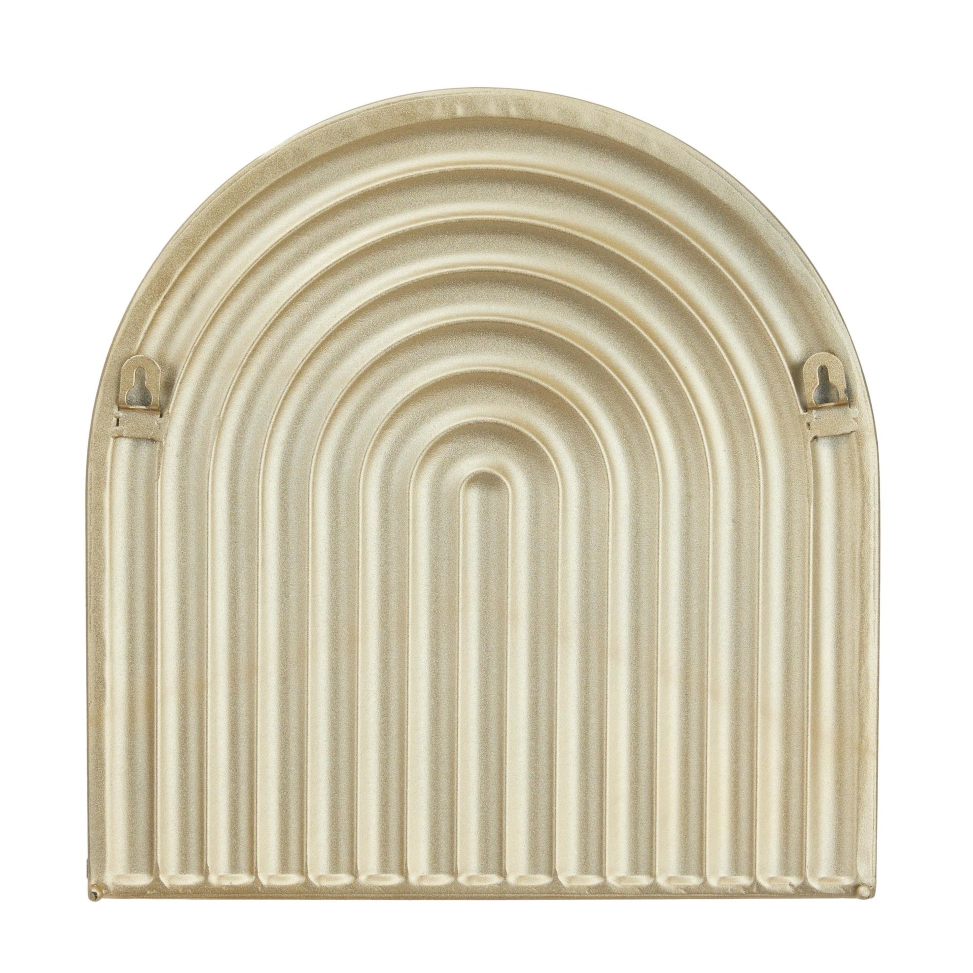 CosmoLiving by Cosmopolitan Set of 2 Gold Metal Arched 2 Shelves Room Wall Shelf