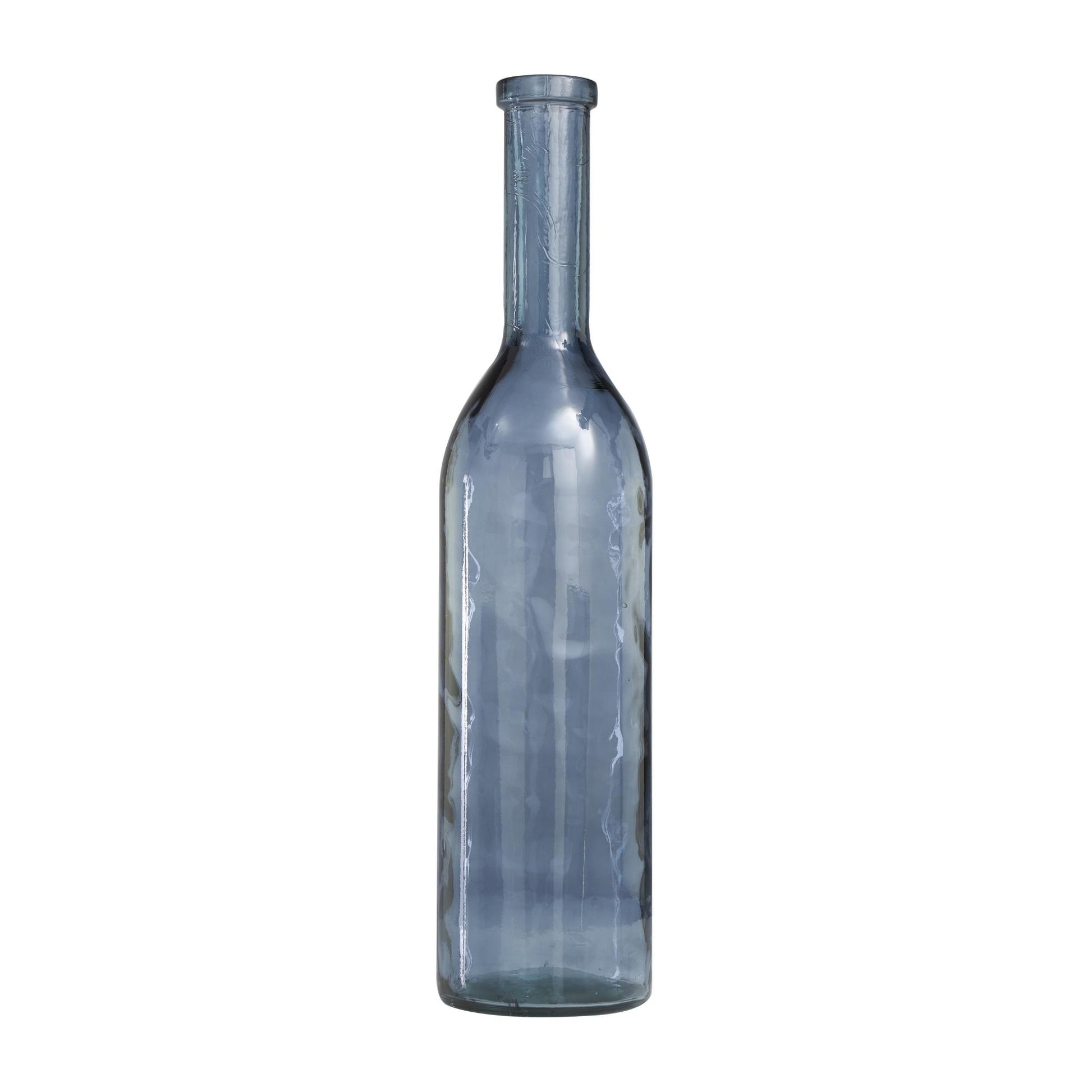 Recycled Glass Handmade Tall Spanish Bottleneck Decorative Vase 7" x 7" x 30"