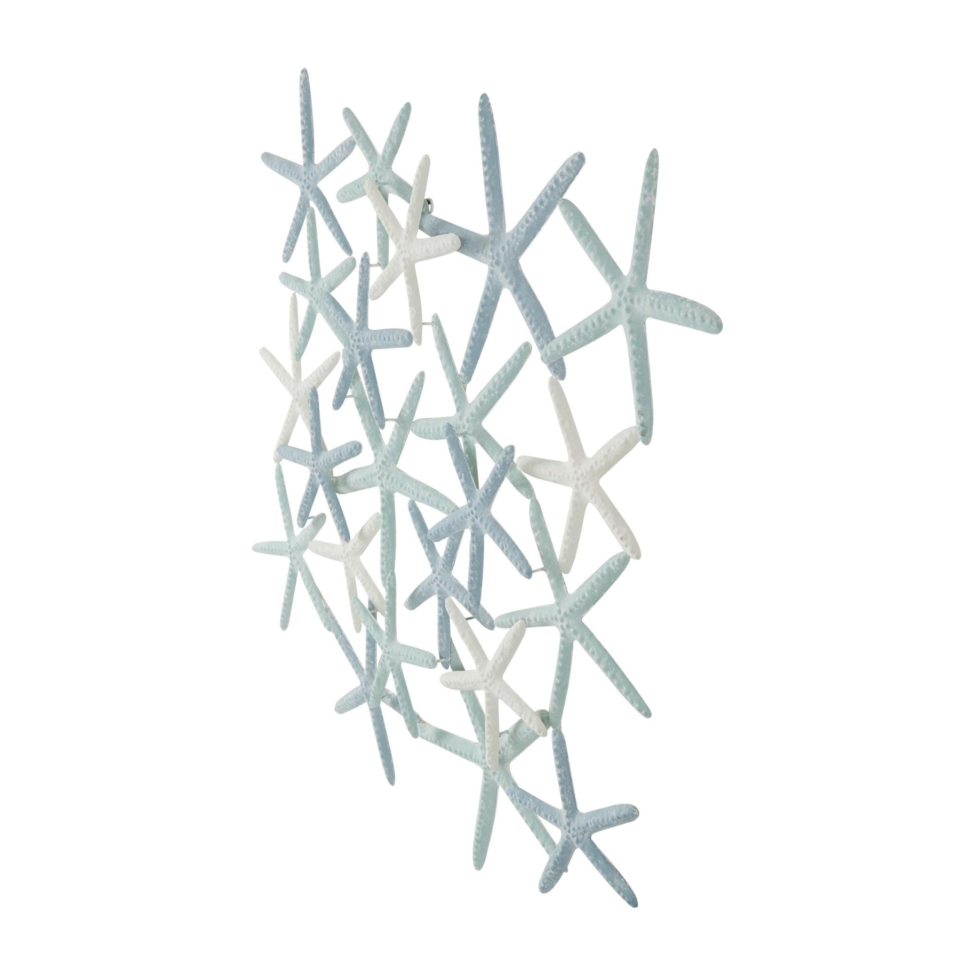 Starfish Light Blue Metal Overlapping Home Wall Decor