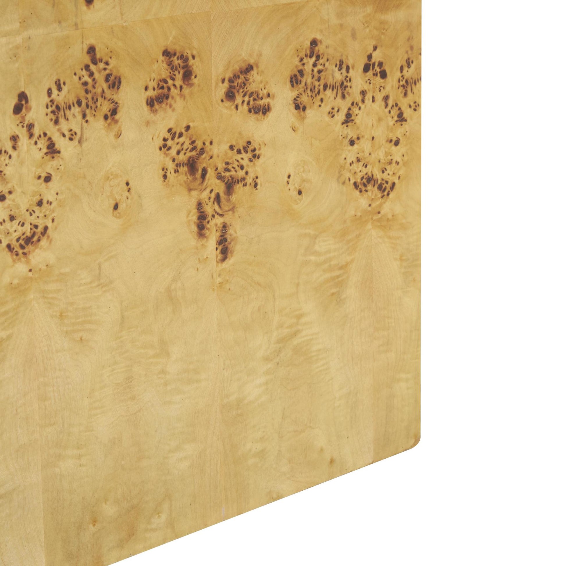 Brown Wood Square Cube Side End Accent Table with Wood Grain Patterns