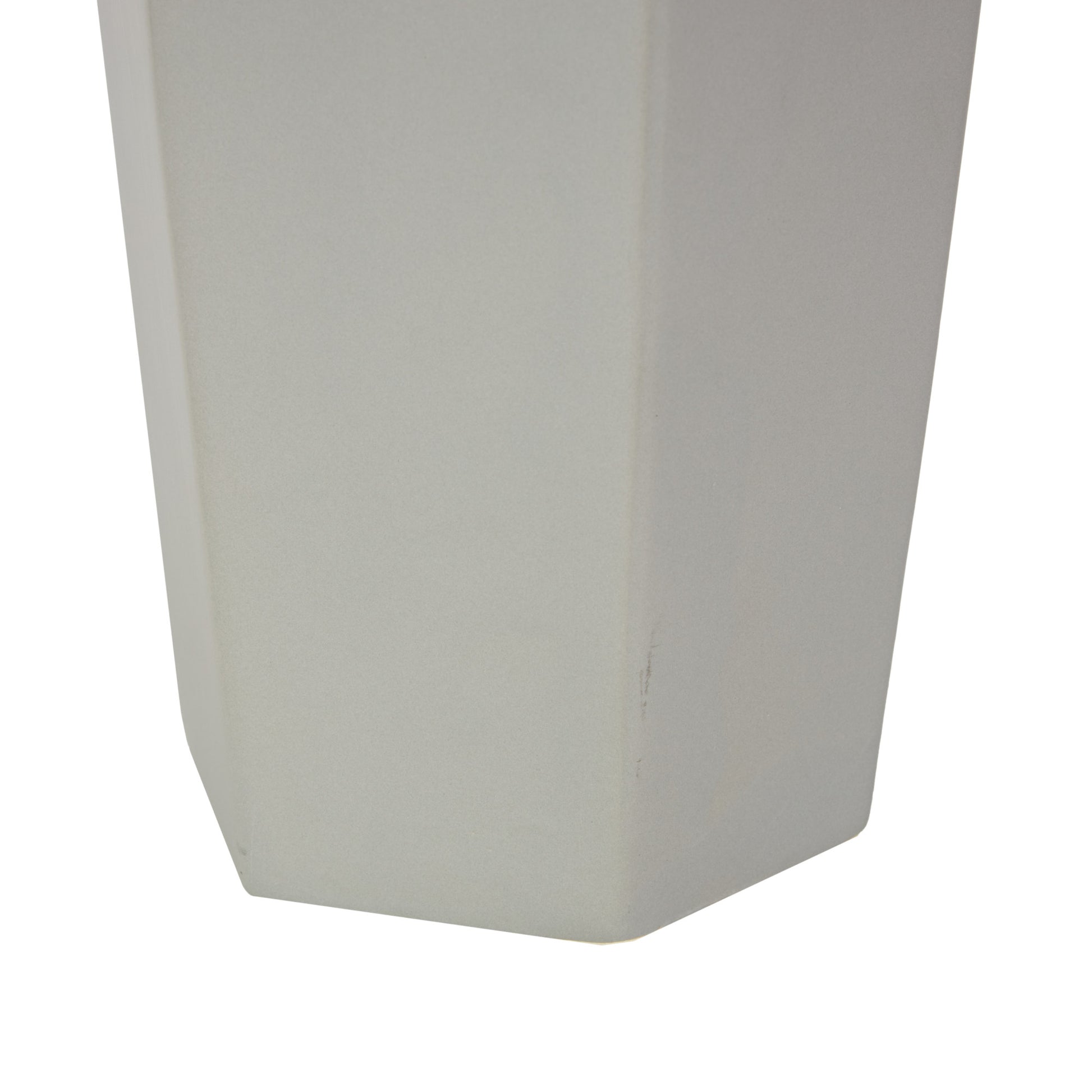 Geometric Gray Ceramic Decorative Vase