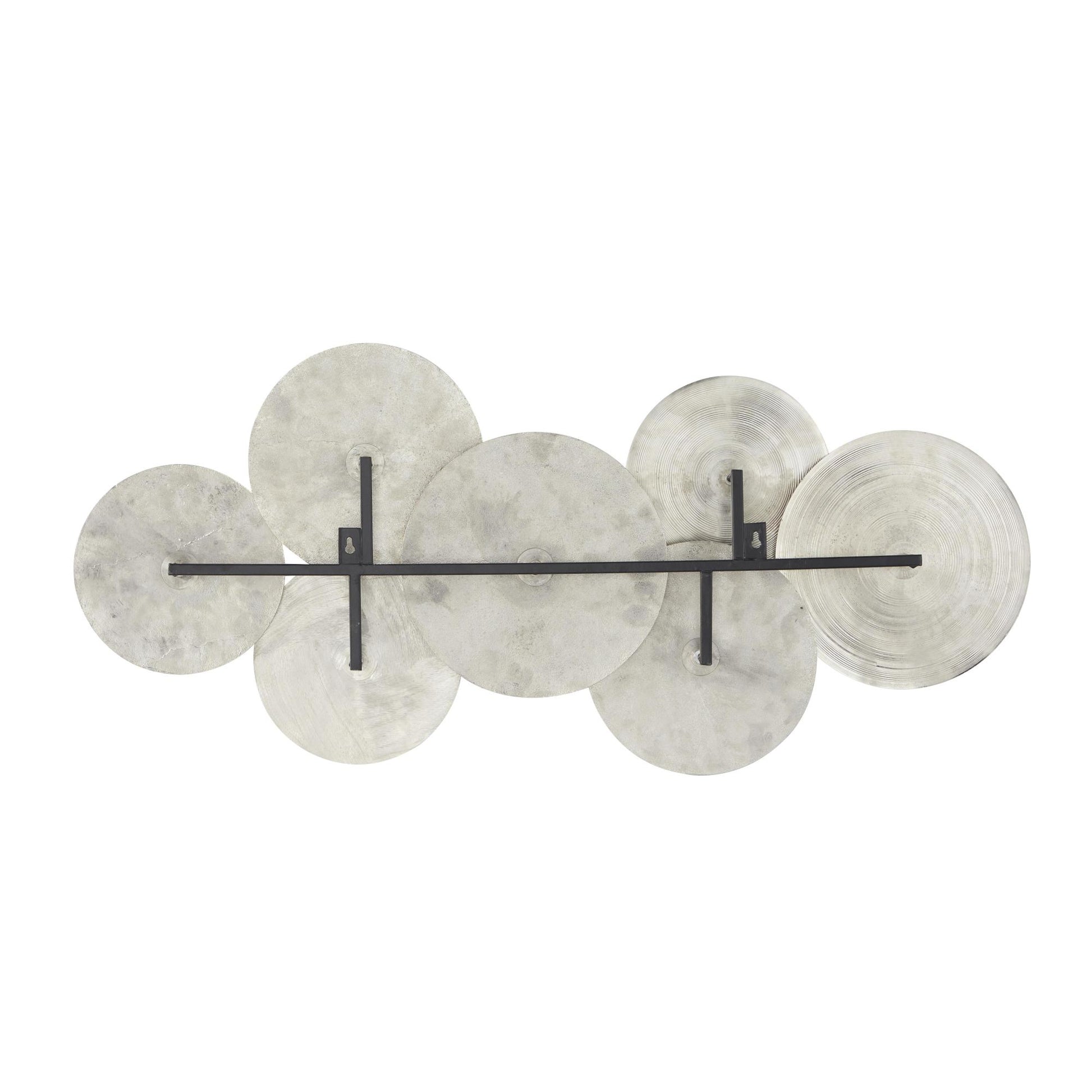 Plate Aluminum Metal Tribal Home Wall Decor with Textured Pattern