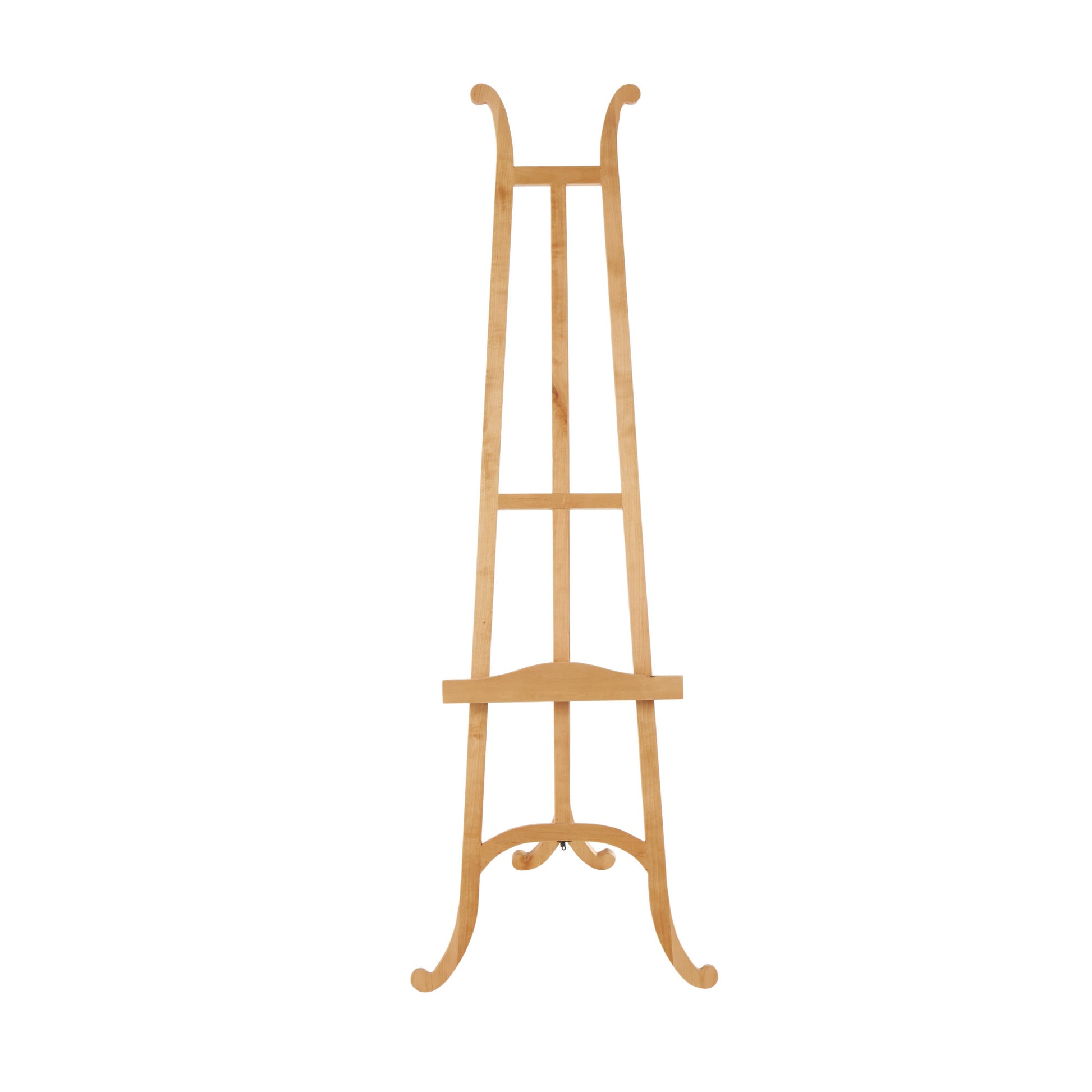 Light Brown Wood Handmade Tall Floor Display Easel with Foldable Stand