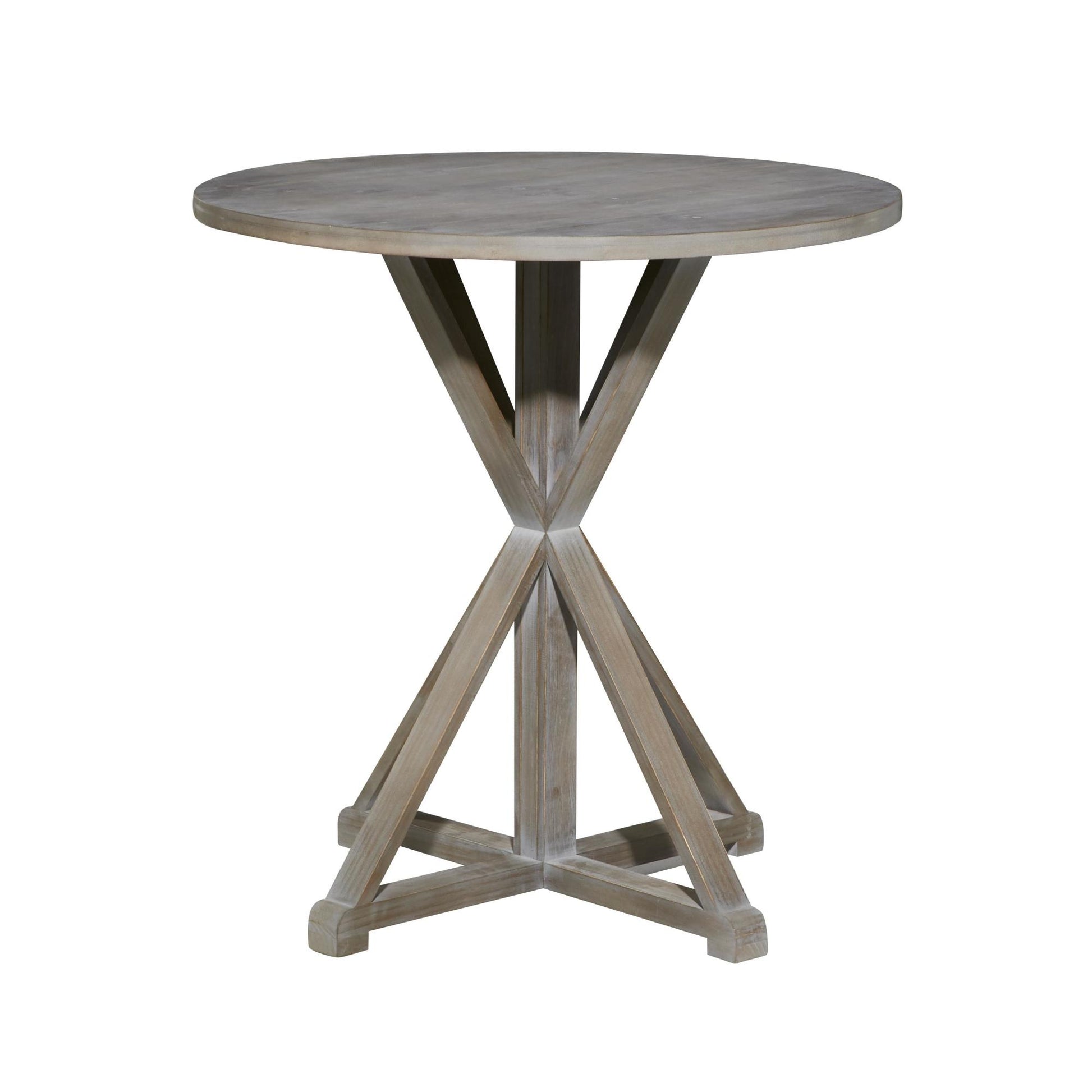 Wood Side End Accent Table with X Shaped Legs
