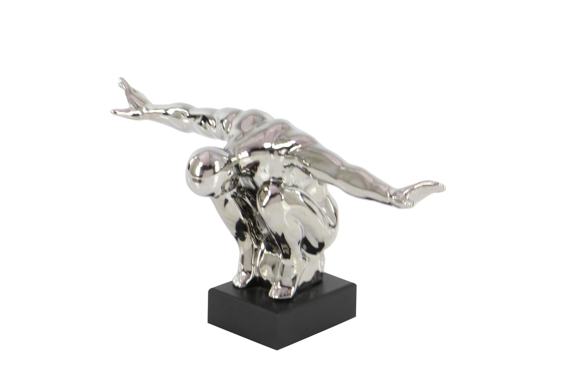Diver Silver Porcelain Ceramic Decorative Sculpture