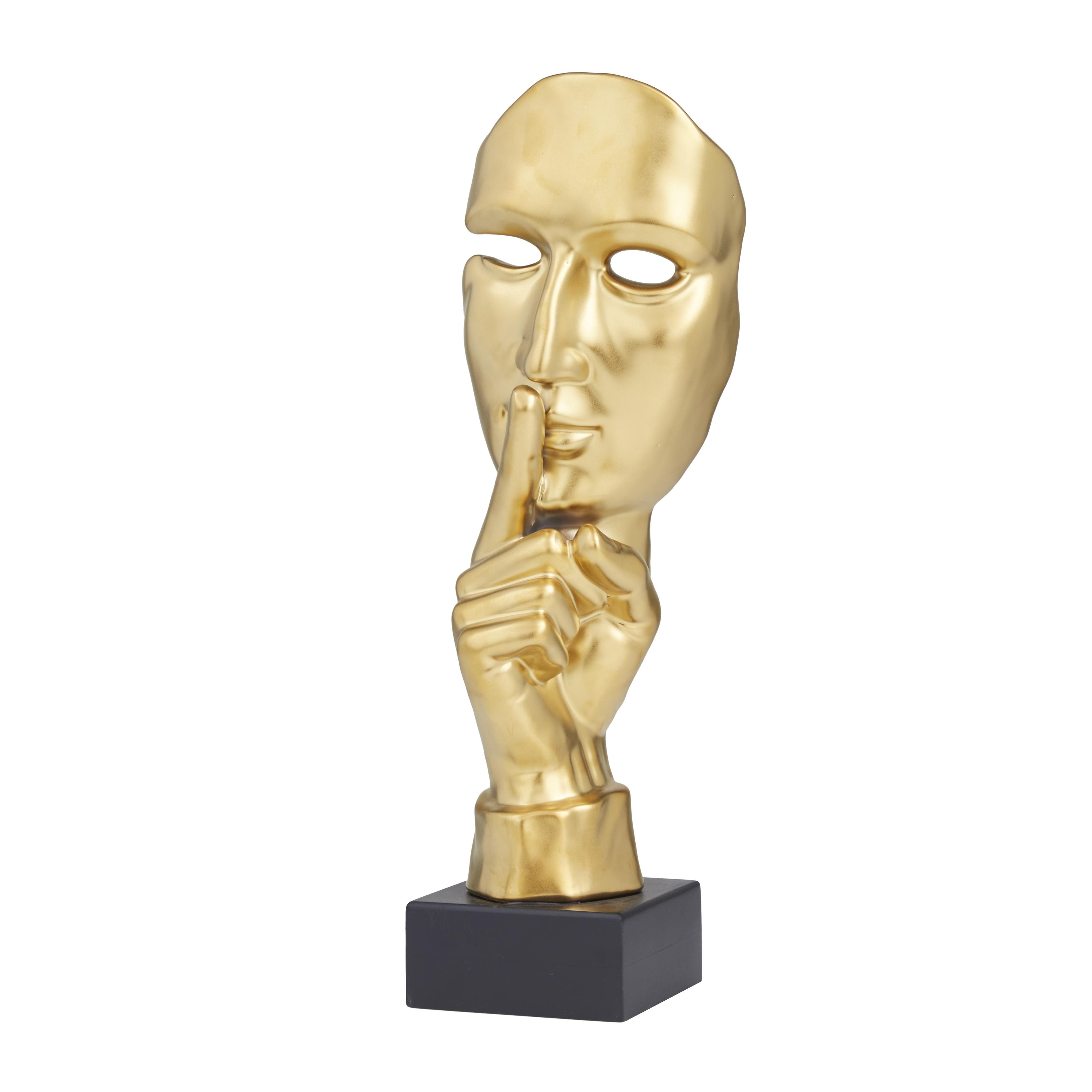 Mask Porcelain Ceramic Quiet Gesture Decorative Sculpture