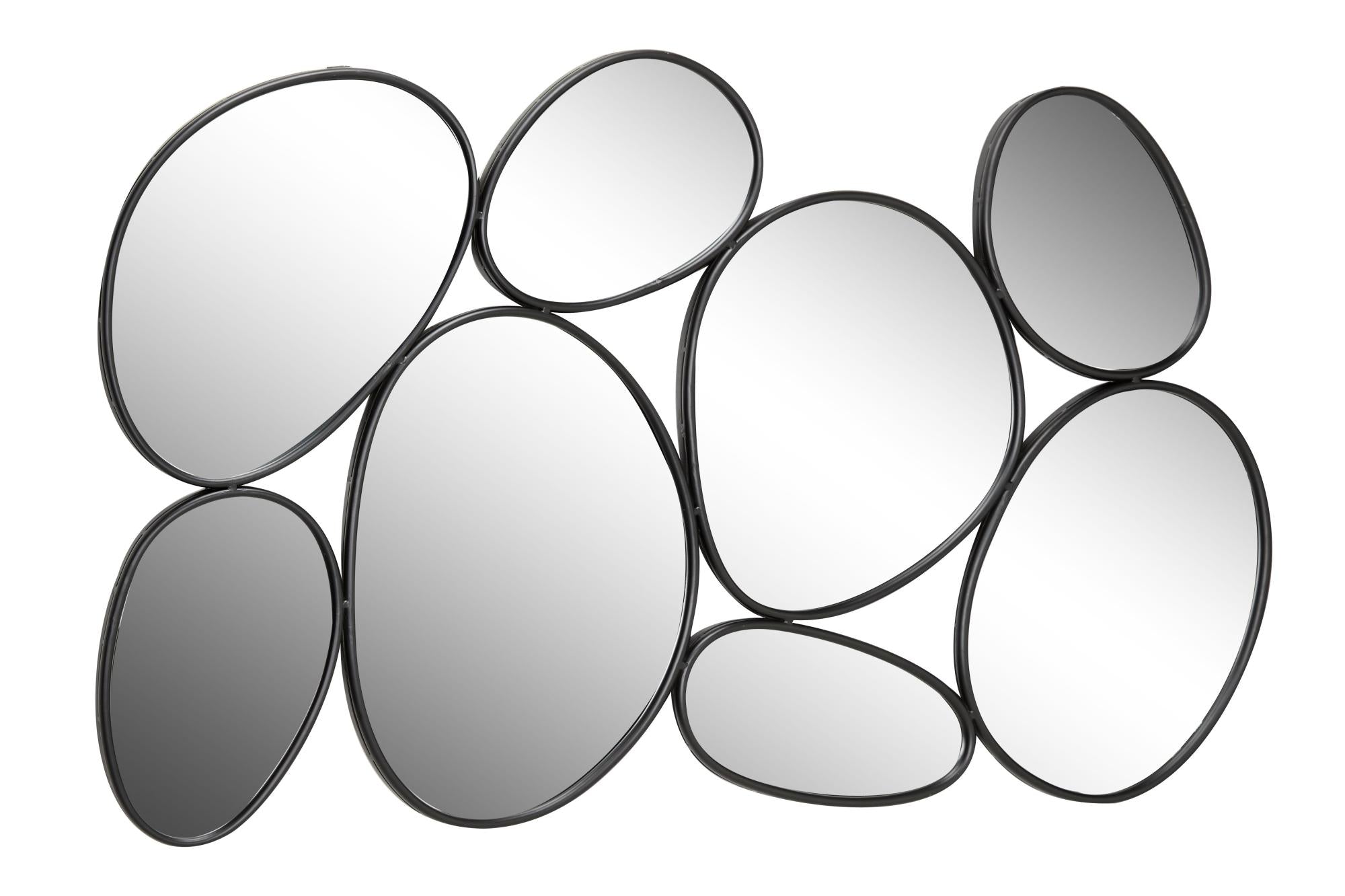 Black Metal Bubble Cluster Room Wall Mirror