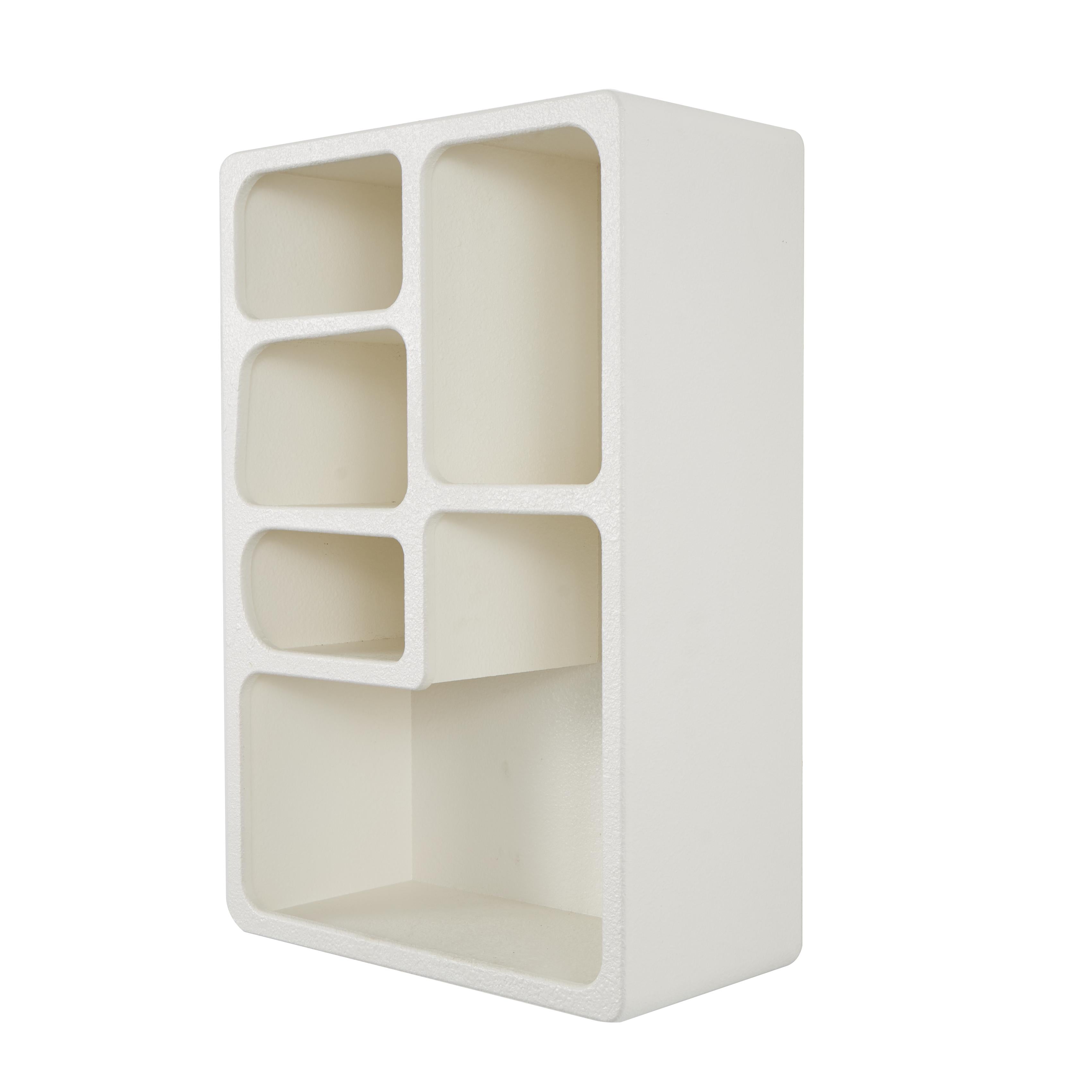 Geometric Wooden Arched 5 Shelf Room Wall Shelf with Block Shapes