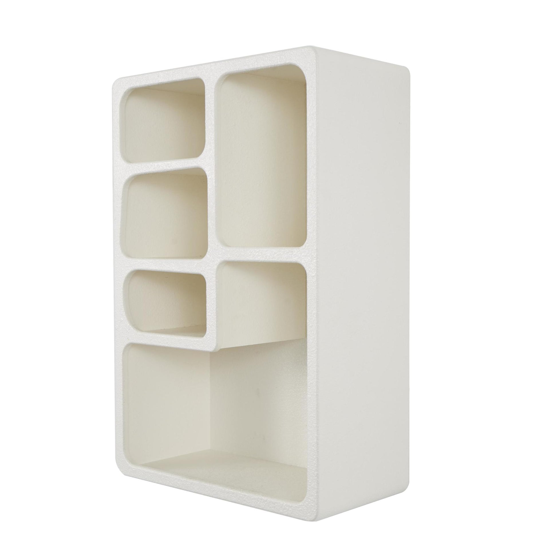 Geometric Wooden Arched 5 Shelf Room Wall Shelf with Block Shapes