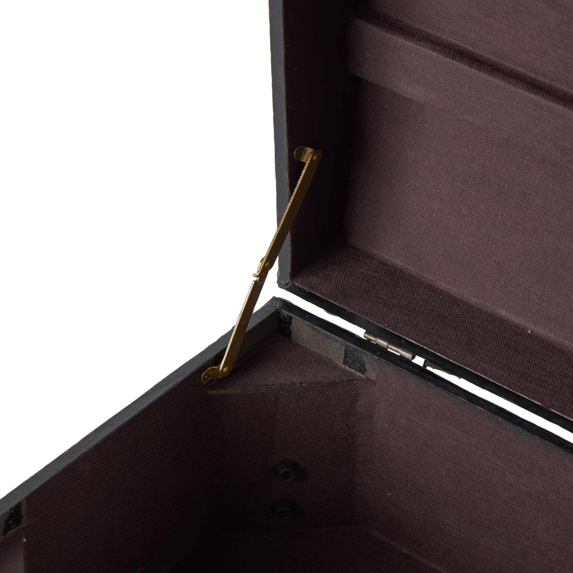 Set of 3 Brown Faux Leather Vintage Room Storage Bench with Faux Leather Buckle Straps and Stud Details