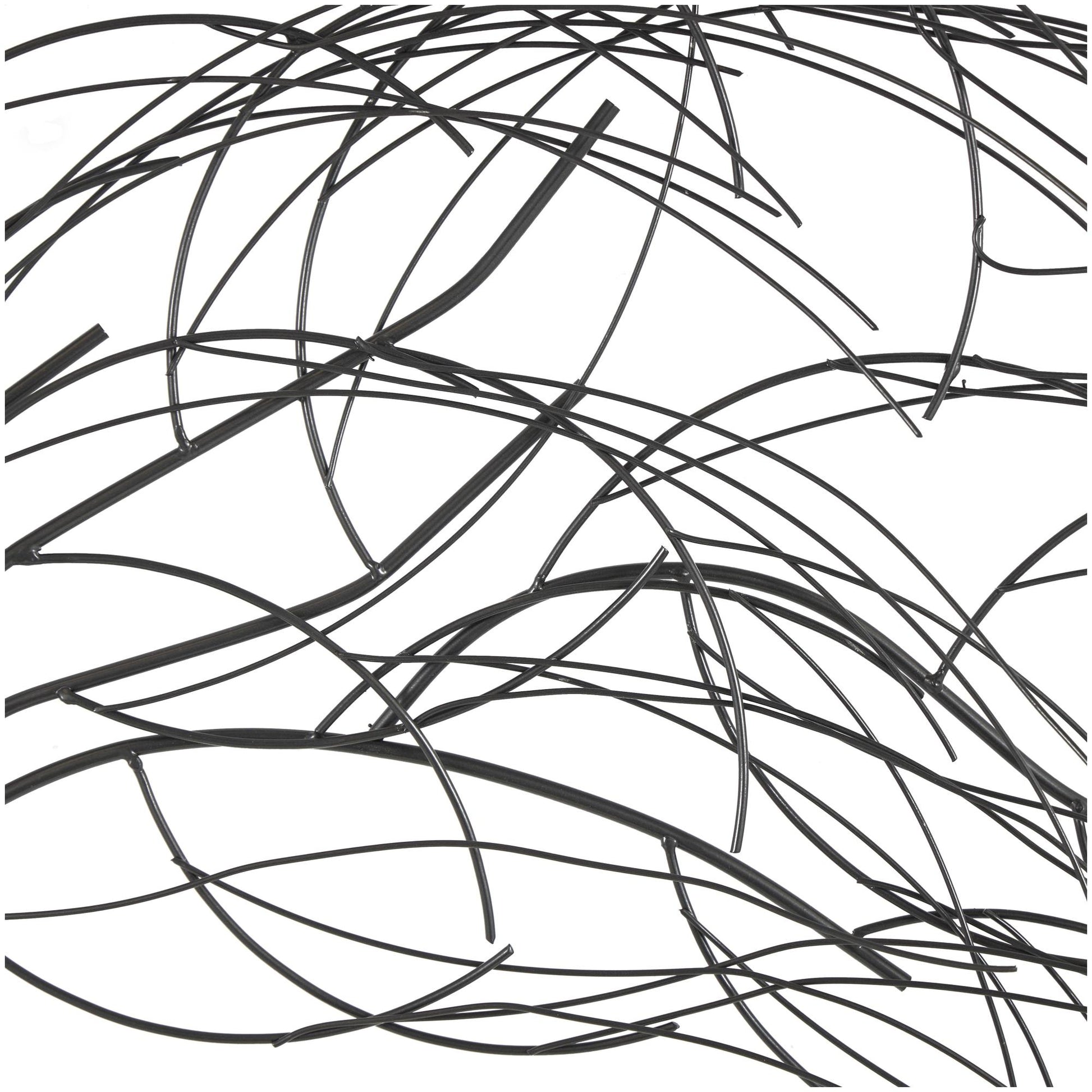 Tree Dark Gray Metal Indoor Outdoor Abstract Curved Home Wall Decor