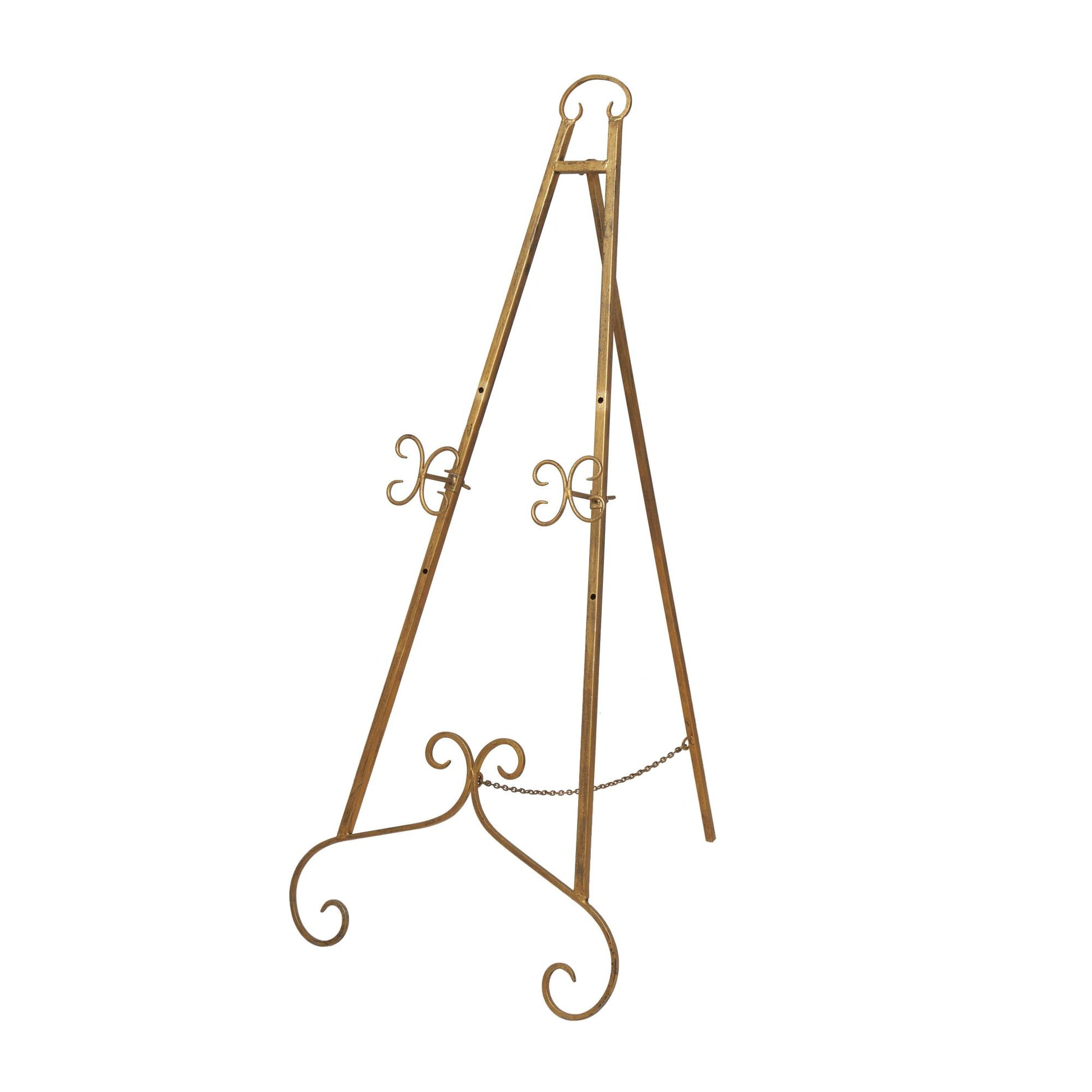 Scroll Metal Tall Adjustable Floor 3 Tier Display Easel