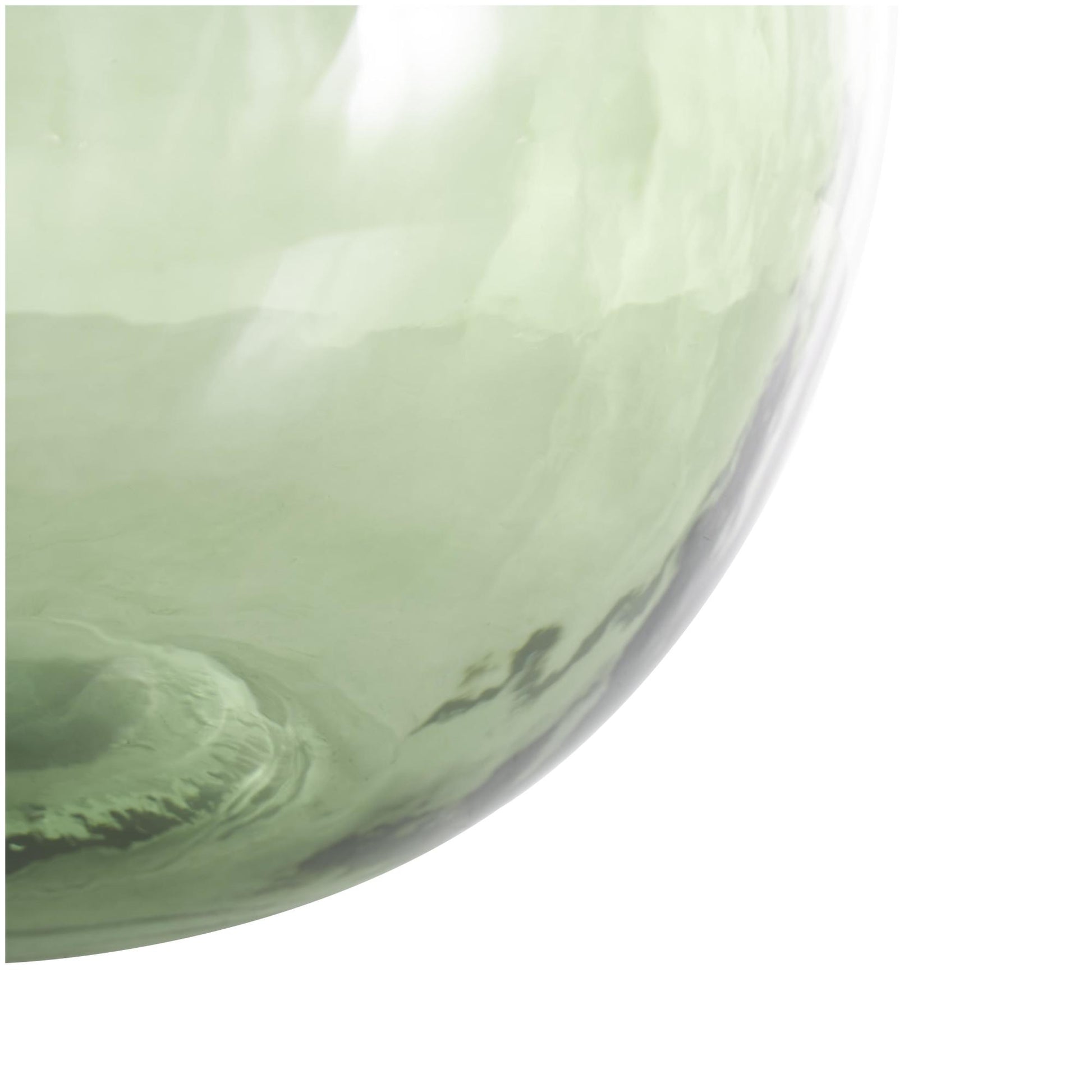 Recycled Glass Handmade Wide Spanish Bottle Decorative Vase 13" x 13" x 13"