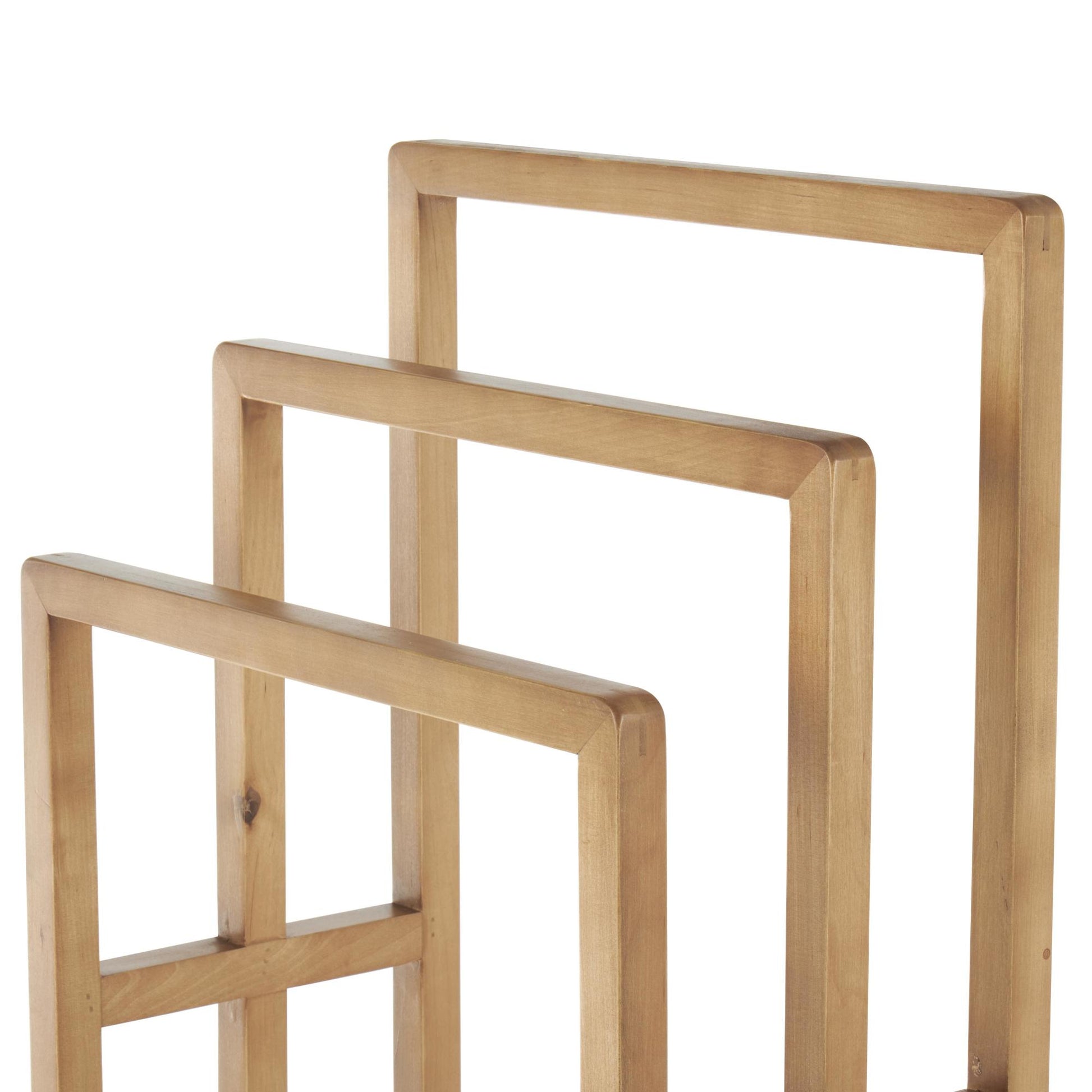 Brown Wood Sleek Modern Closet Quilt Rack