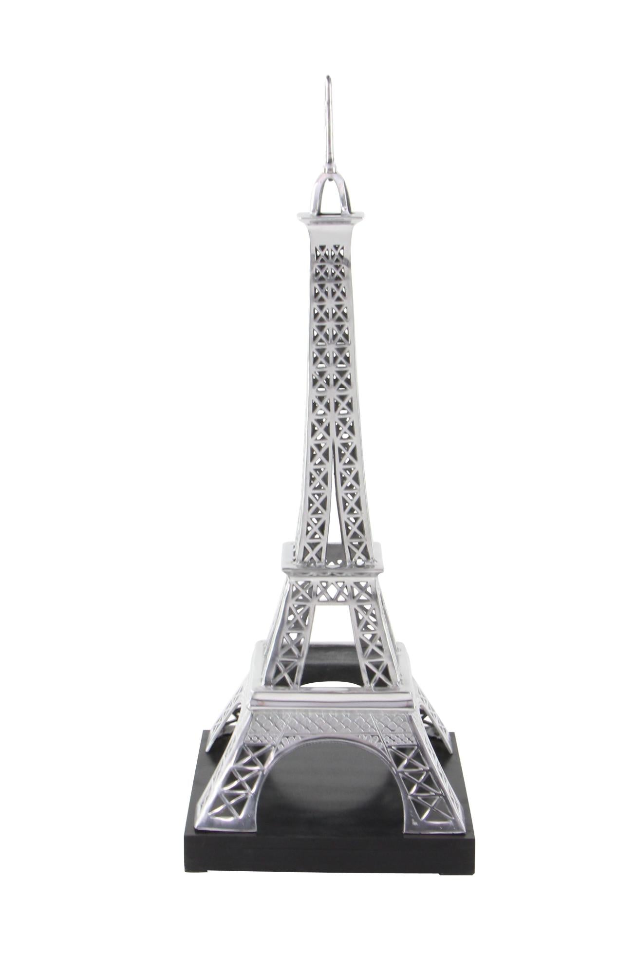 Eiffel Tower Silver Aluminum Metal Decorative Sculpture