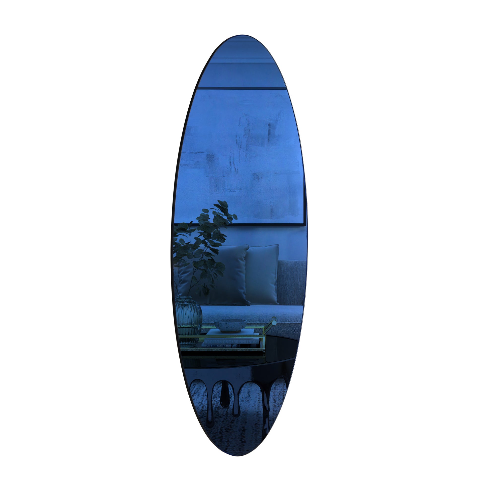 Glass Oval Room Wall Mirror
