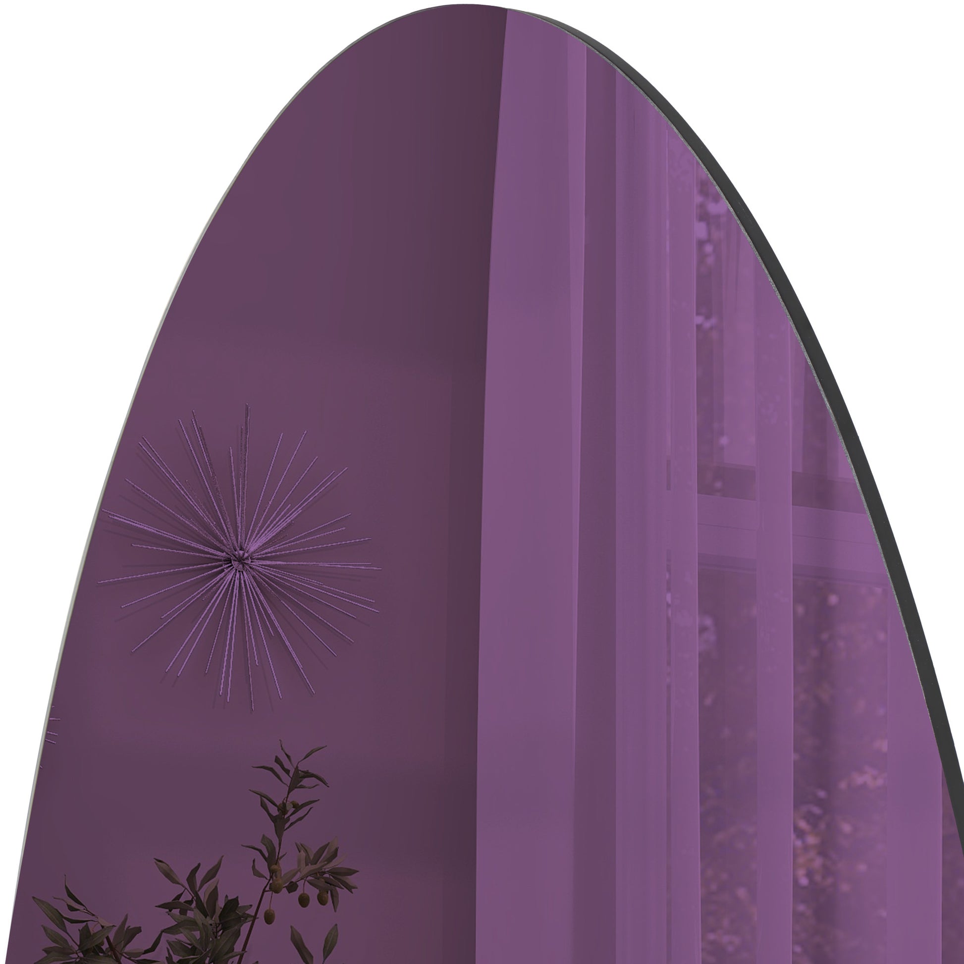 Glass Oval Room Wall Mirror