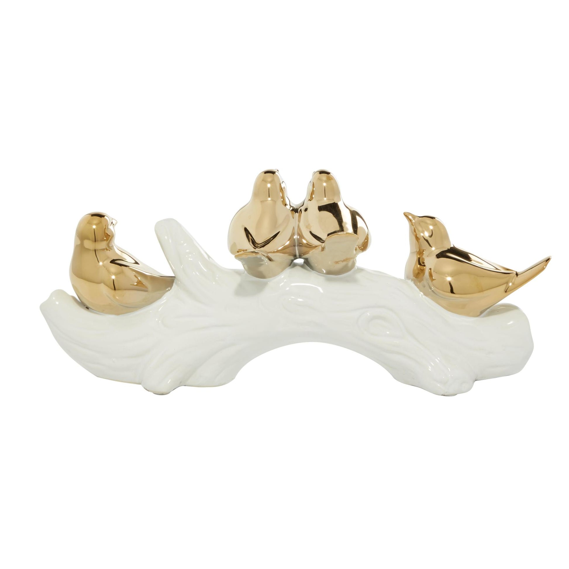 Bird Gold Porcelain Ceramic Decorative Sculpture