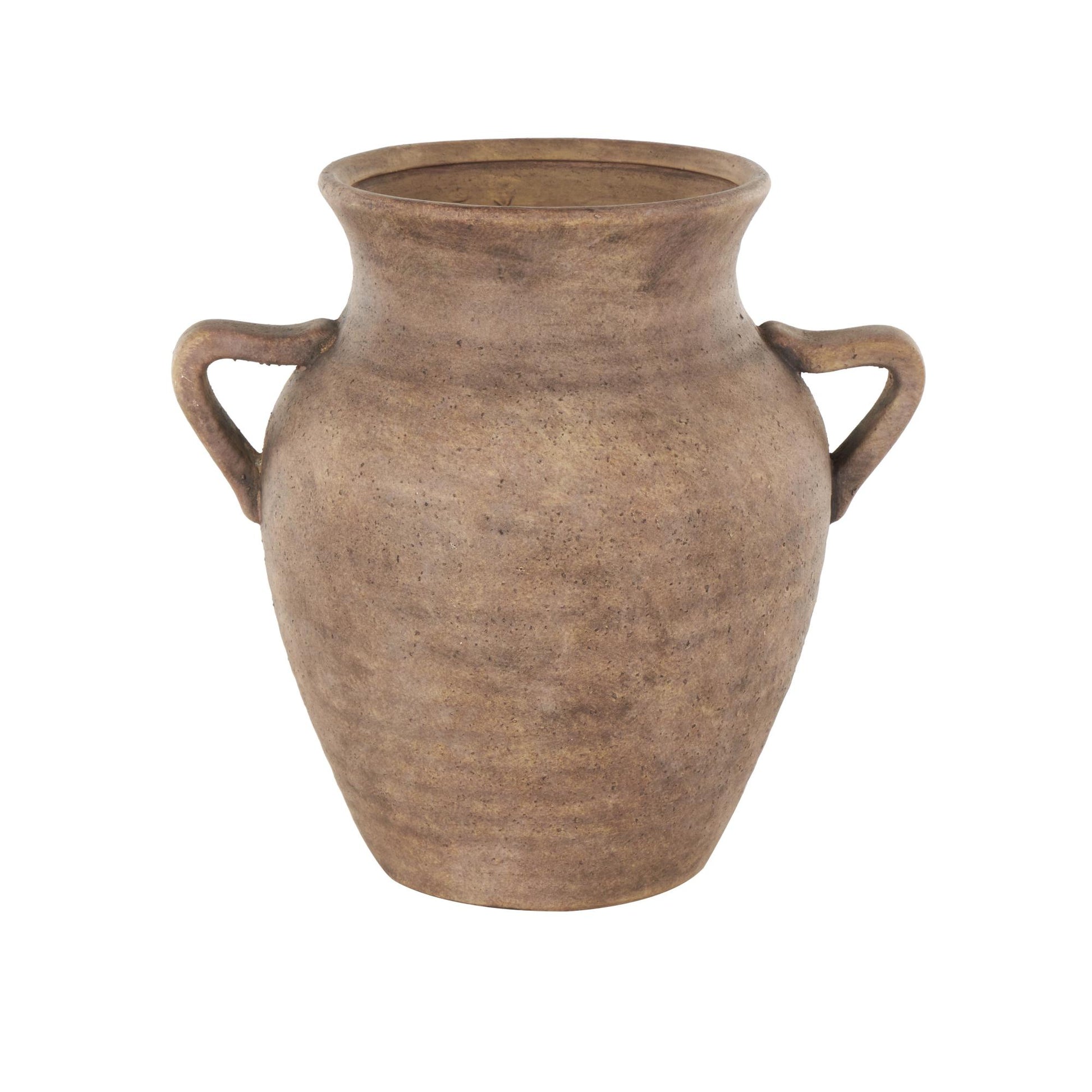 Ceramic Antique Style Textured Decorative Vase with Handles
