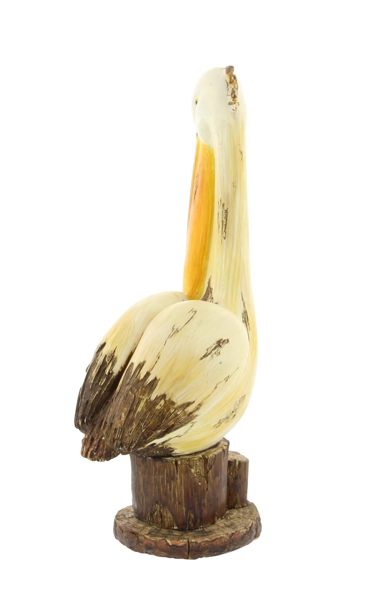 Pelican Cream Polystone Decorative Sculpture