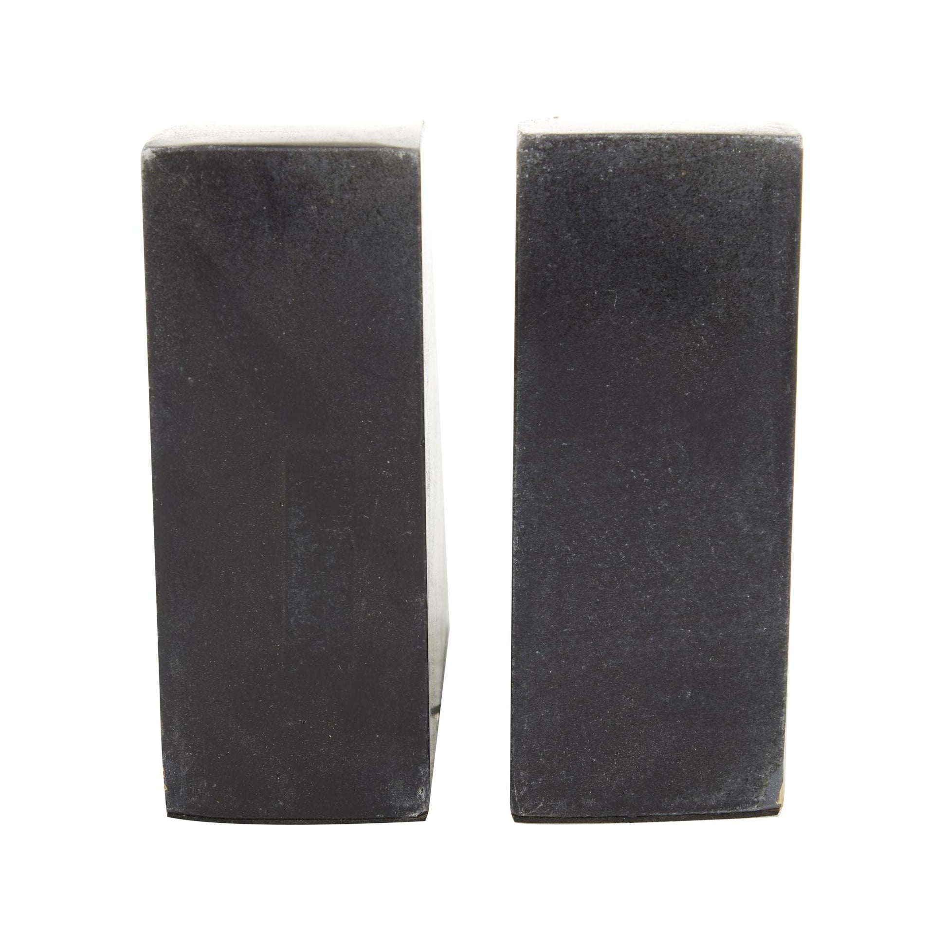 CosmoLiving by Cosmopolitan Set of 2 Geometric Marble 9 lbs Decorative Bookends with Gold Inlay