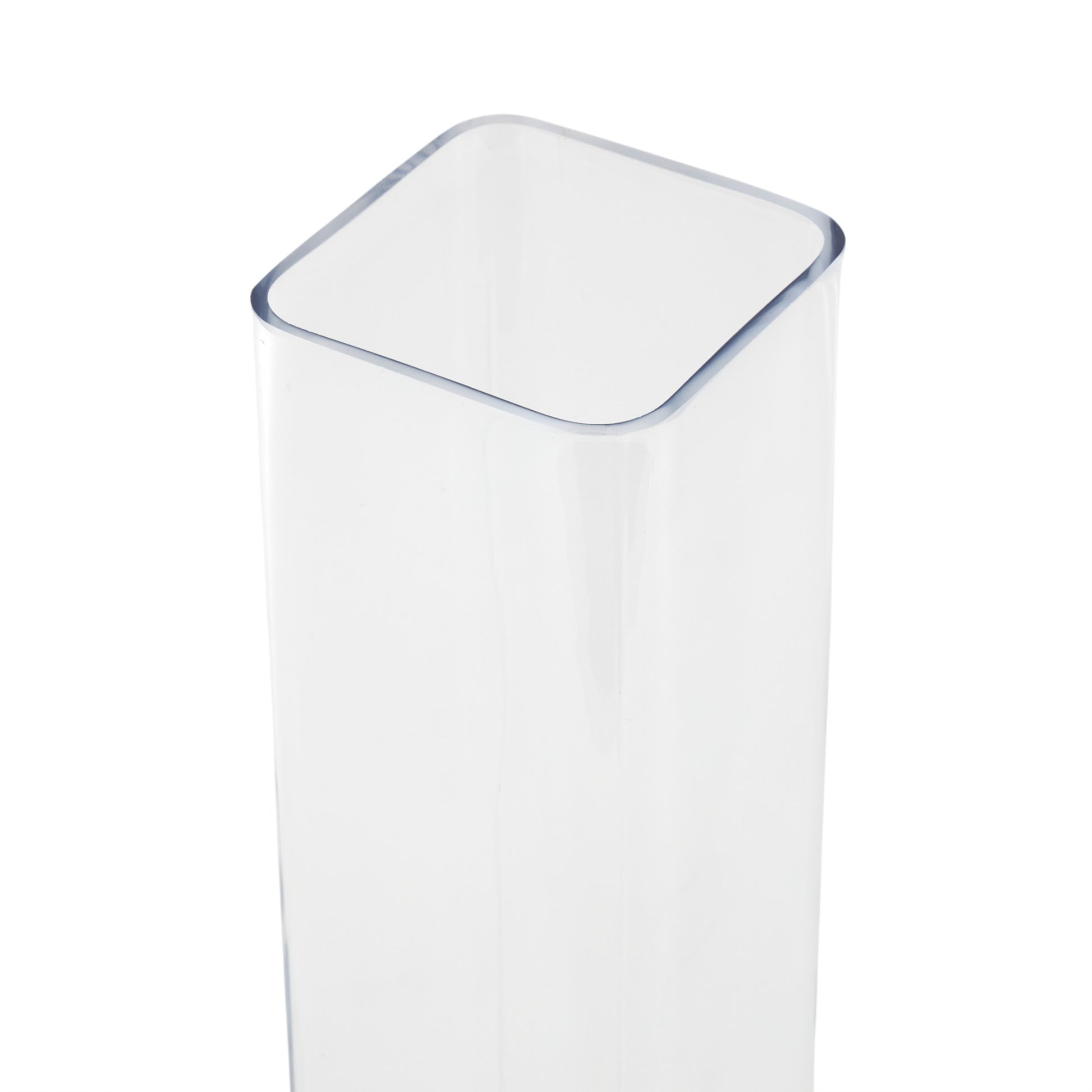 Clear Glass Tall Decorative Vase